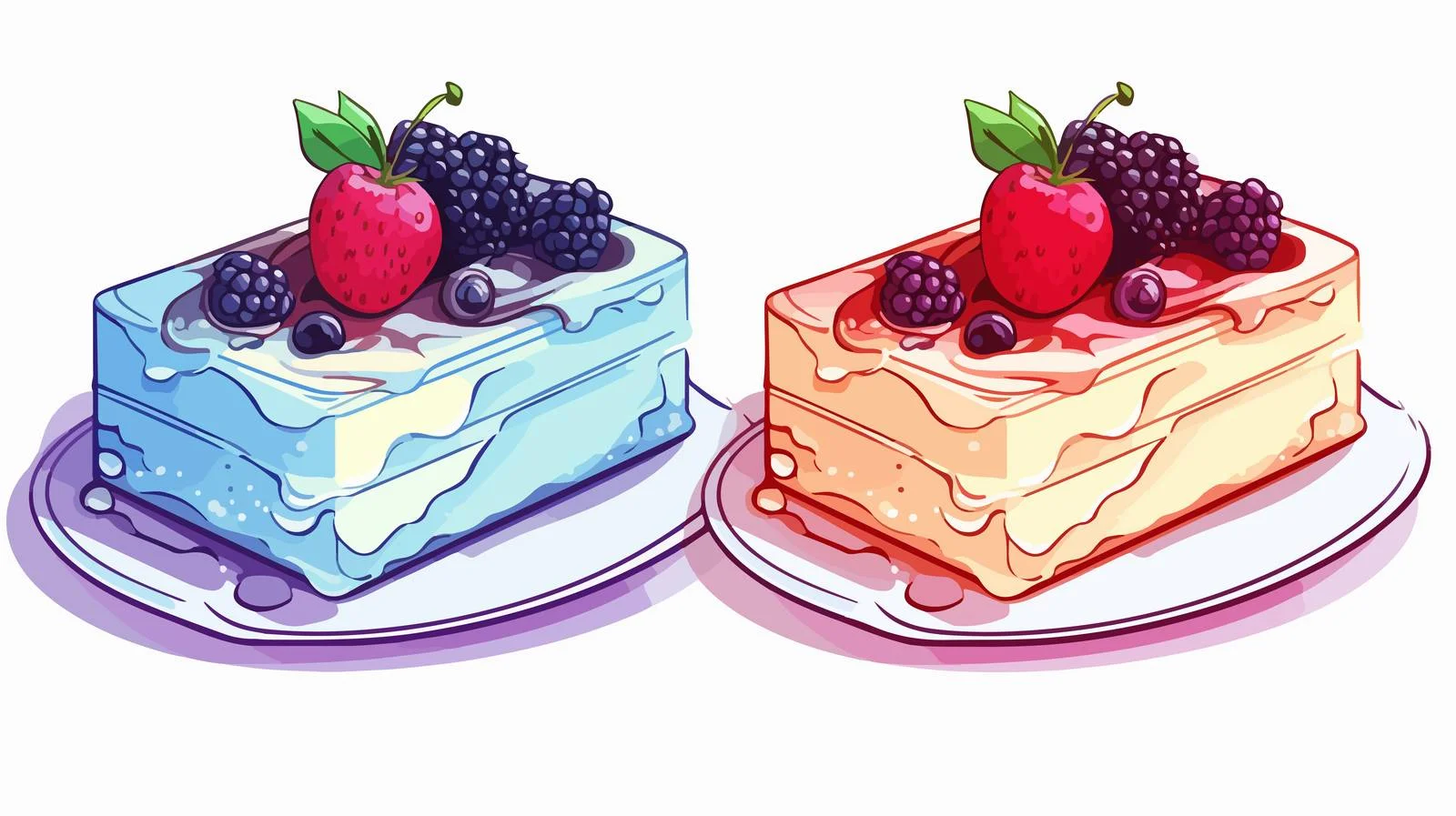 Chilled Dessert Cake Drawing — free download from Dotvec