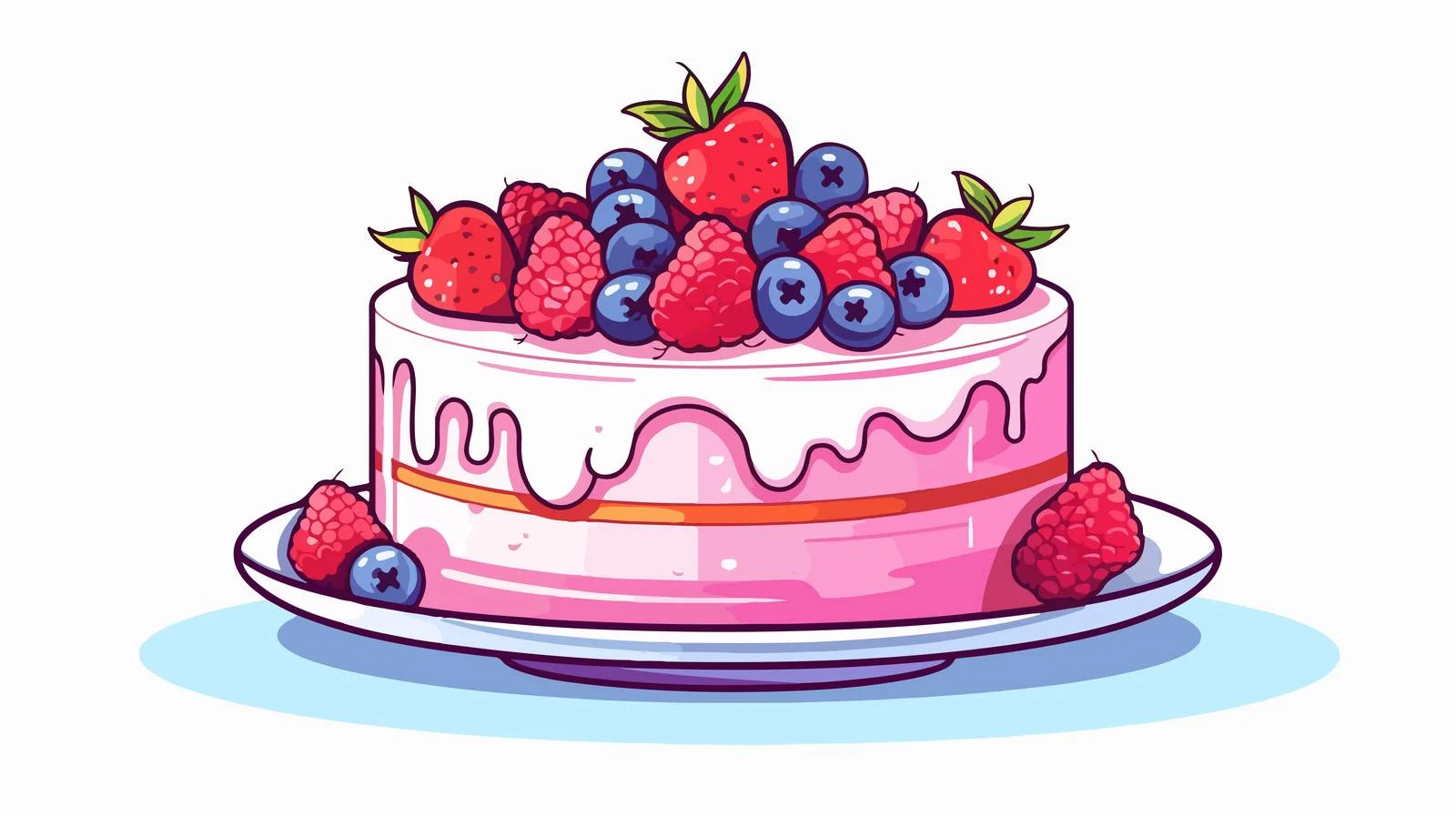 Chilled Dessert Cake Line Drawing — free download from Dotvec