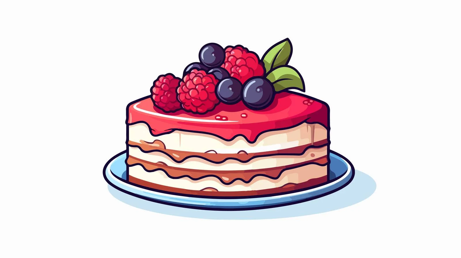 Elegant DessertCake Line Drawing — free download from Dotvec