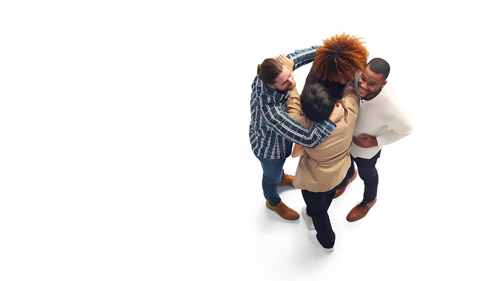 Professional Urban Colleagues Embracing Meeting — free download from Dotvec