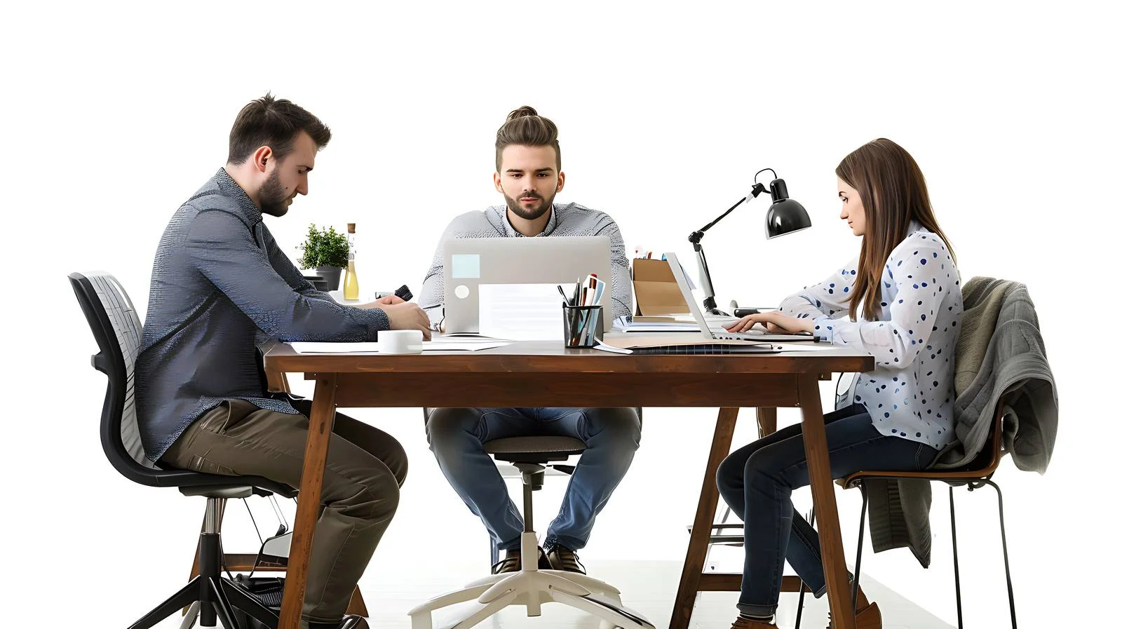 Professional Office Collaboration Scene — free download from Dotvec