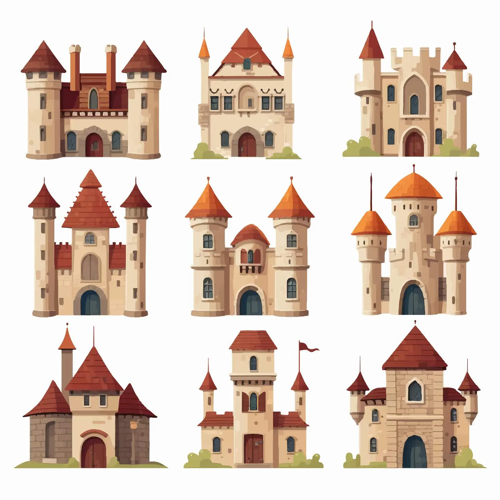 Ancient Castles and Fortresses Collection – free castles image from Dotvec