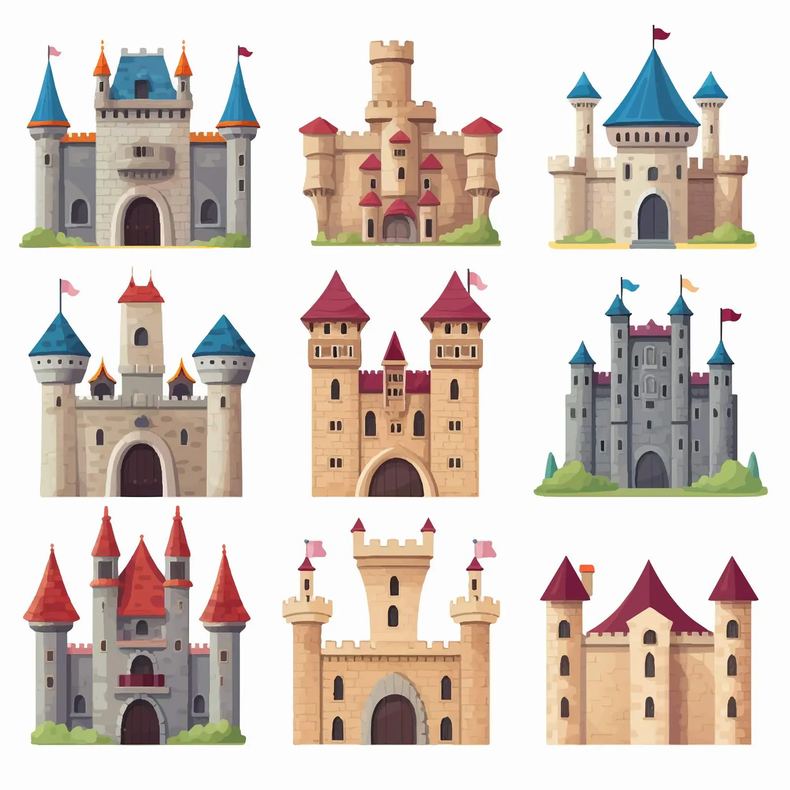 Ancient Castles and Fortresses Collection — free download from Dotvec