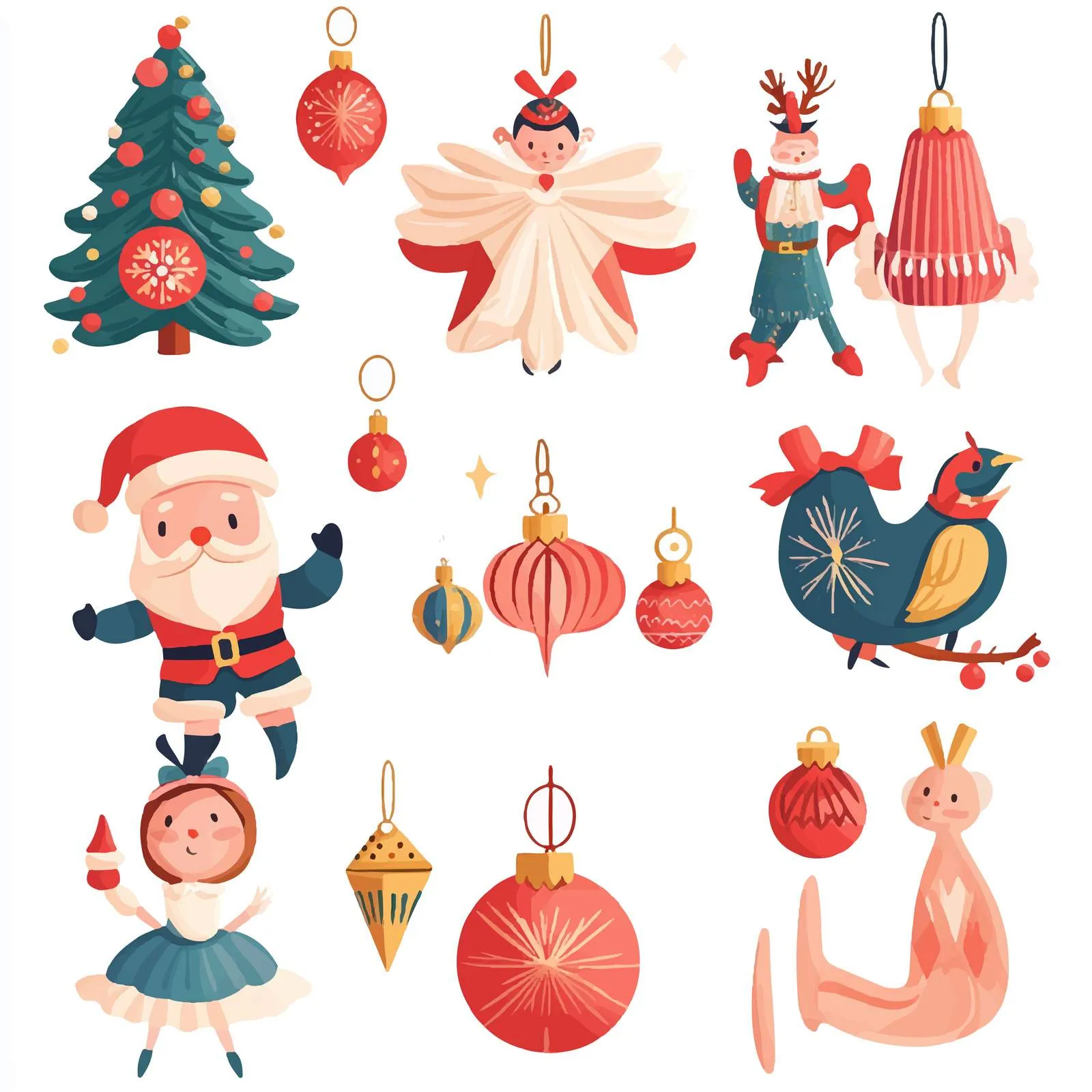 Stunning Christmas Baubles and Decorations Collection — free download from Dotvec