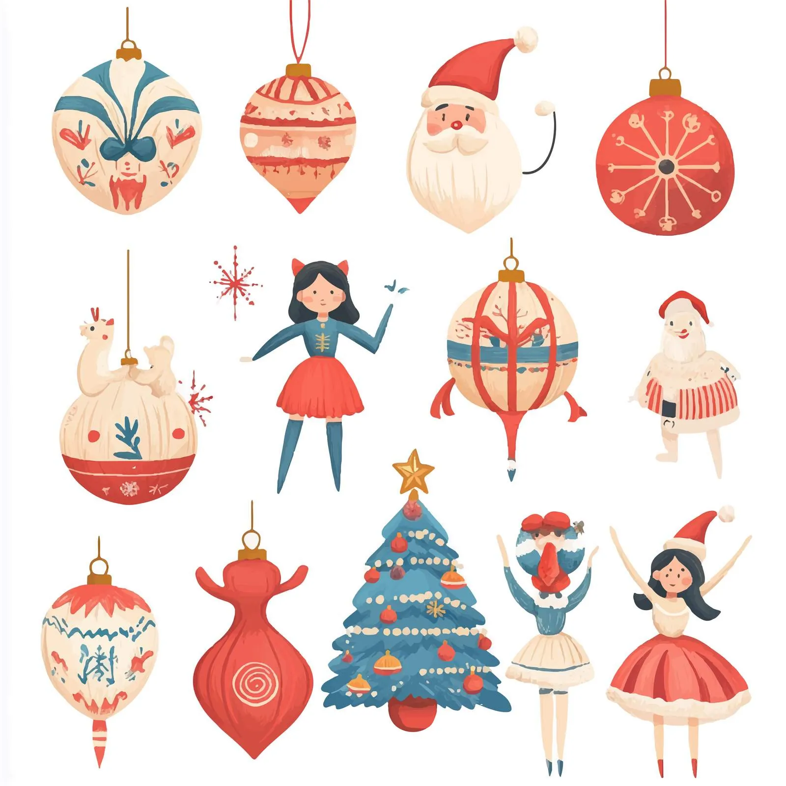 Beautiful Christmas Baubles and Decorations Collection — free download from Dotvec