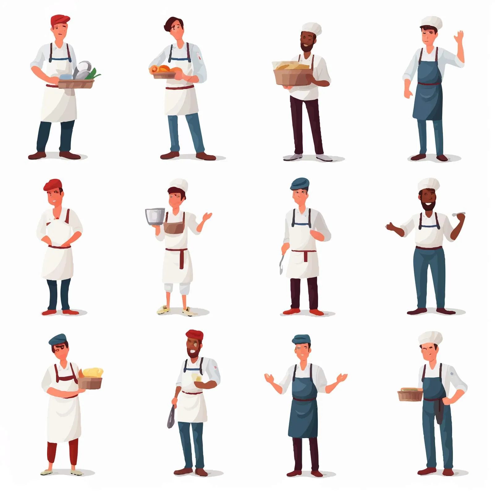 Professional Chefs and Cooks Vector Collection — free download from Dotvec