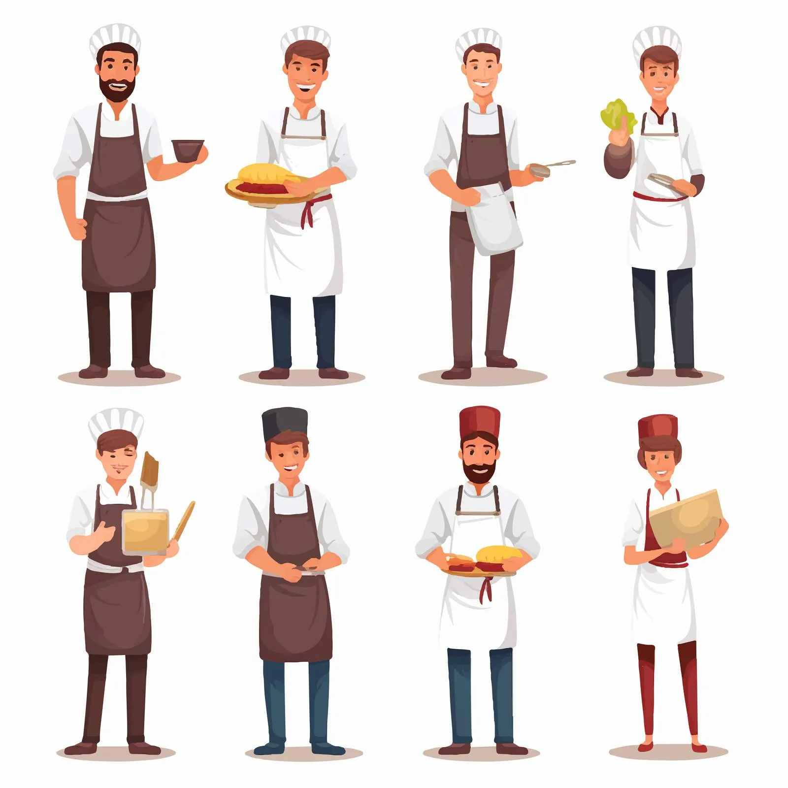 Professional Chefs and Qualified Cooks Illustration — free download from Dotvec