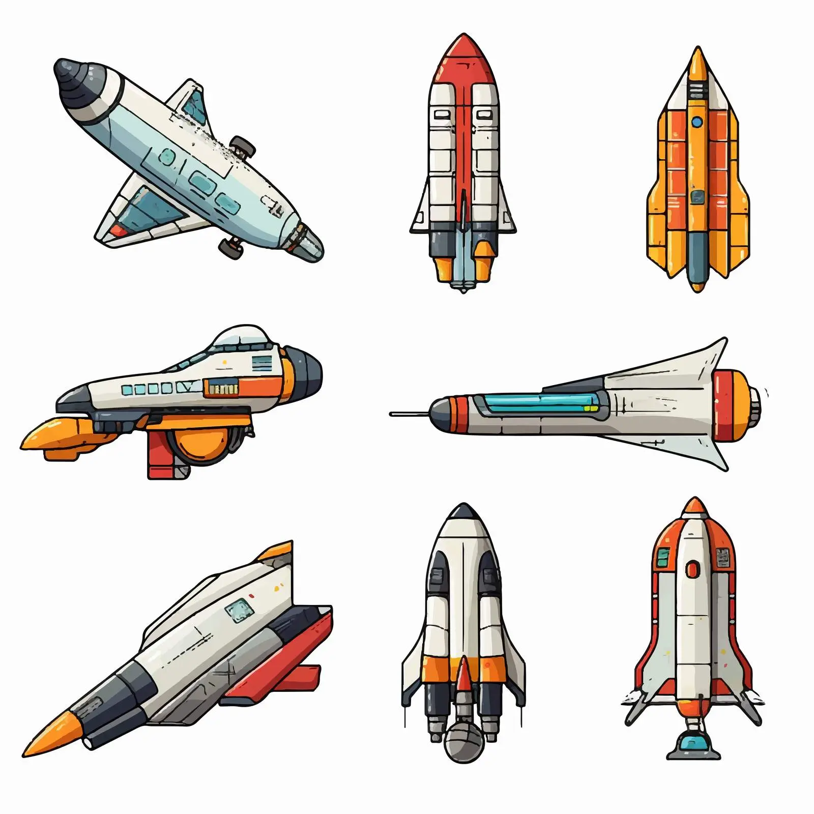 Colorful and Monochrome Space Illustrations — free download from Dotvec