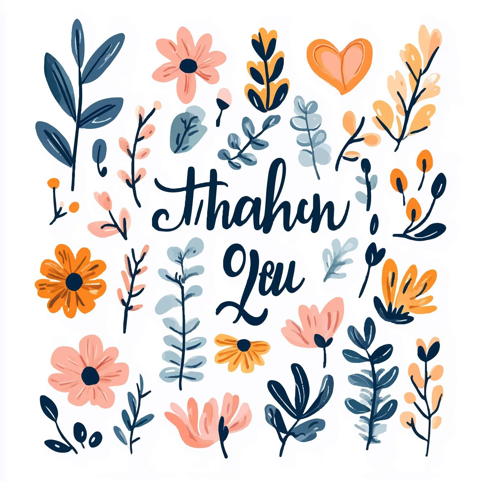 Creative Thank You Lettering Compositions — free download from Dotvec