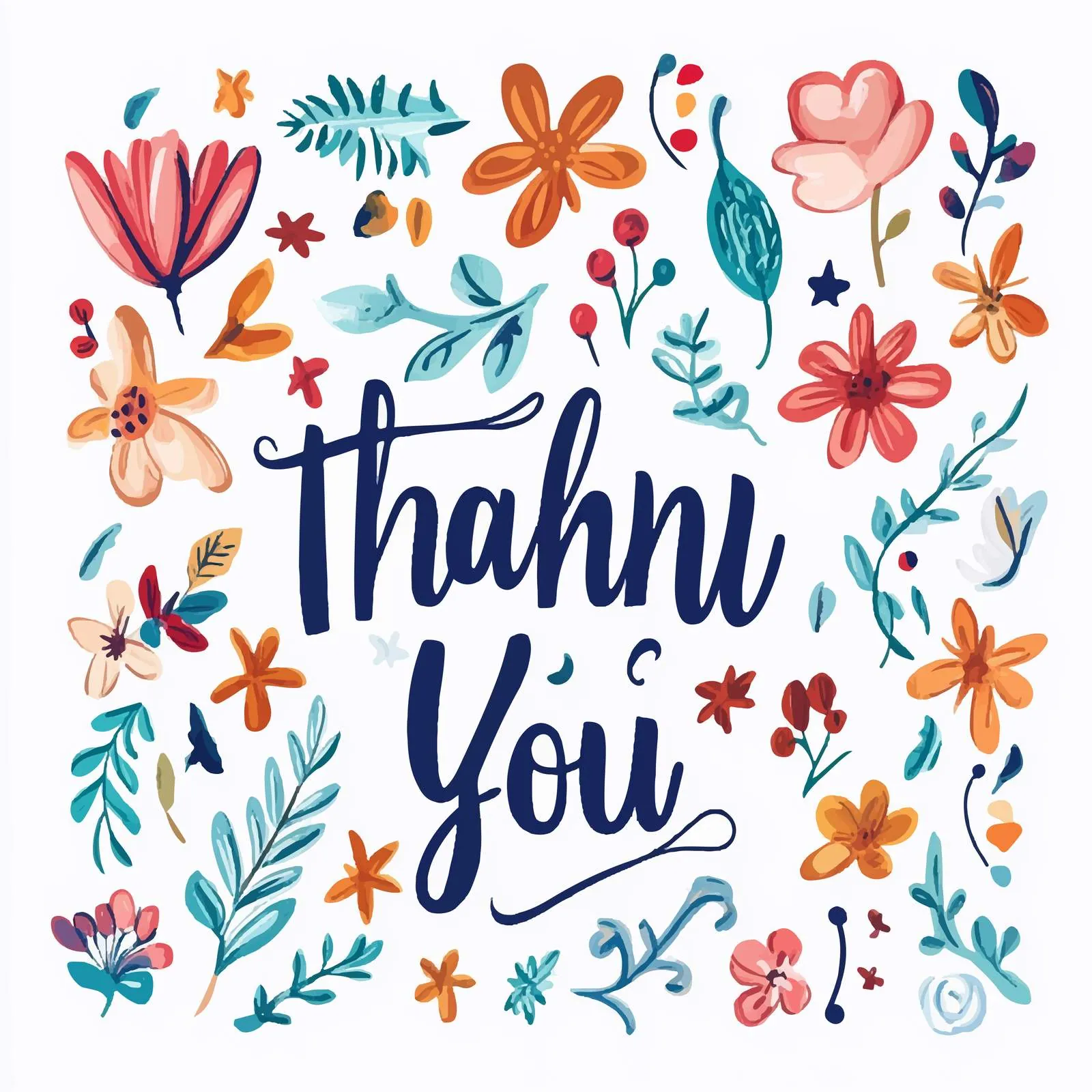 Creative Thank You Lettering Compositions Collection — free download from Dotvec