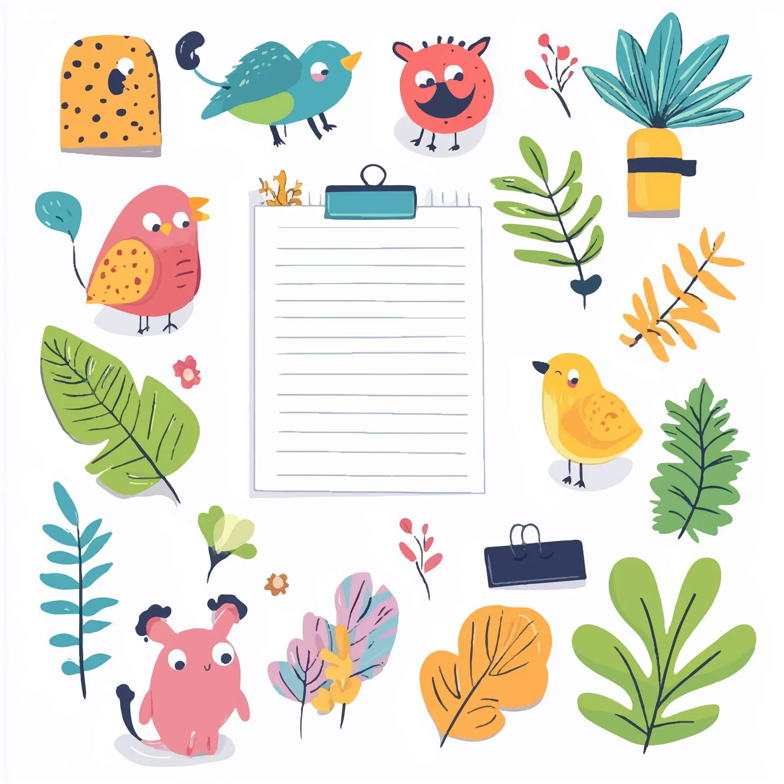 Cute Childish Appointment Notebook Vector Design — free download from Dotvec