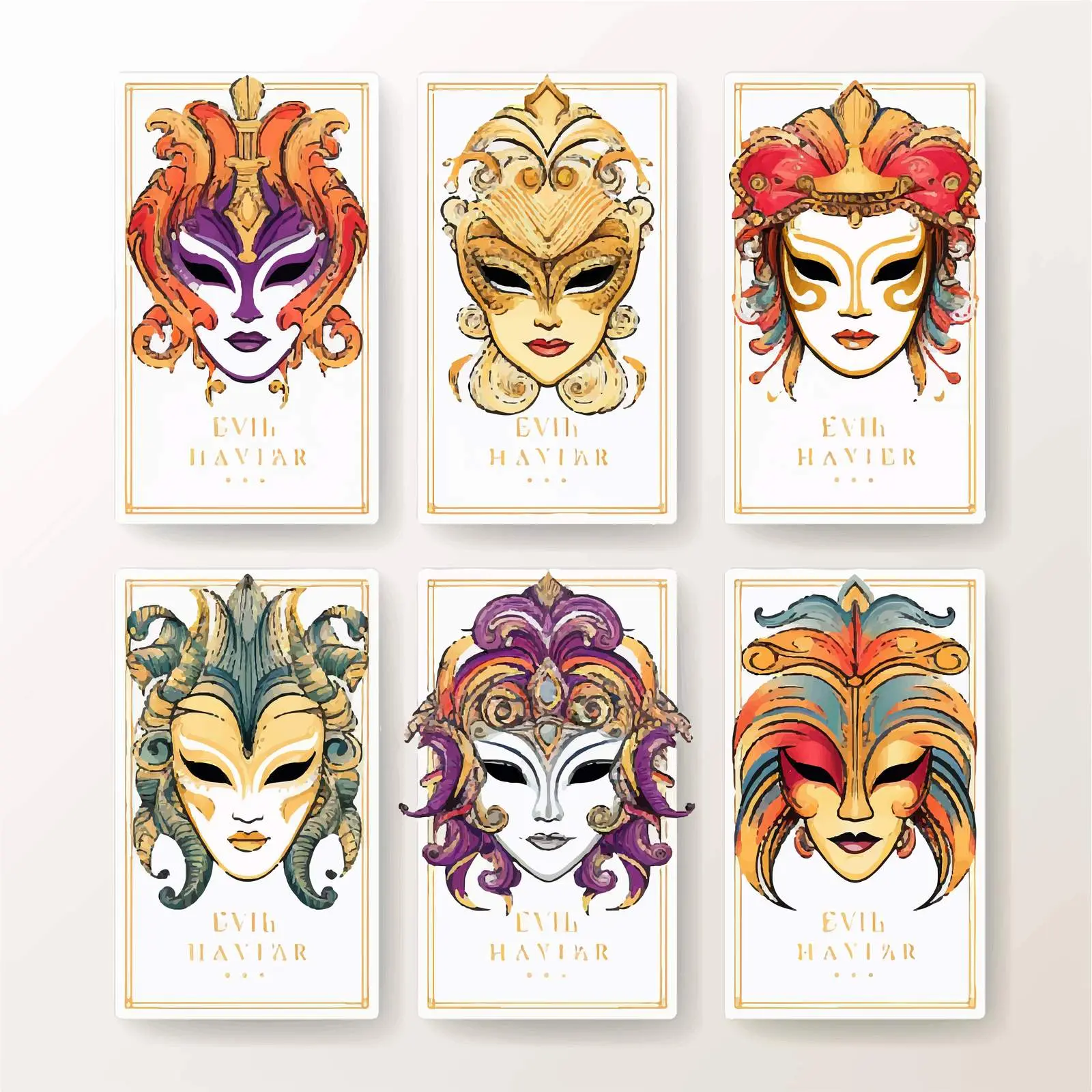 Decorative Card Party Invitation Flyer Collection — free download from Dotvec