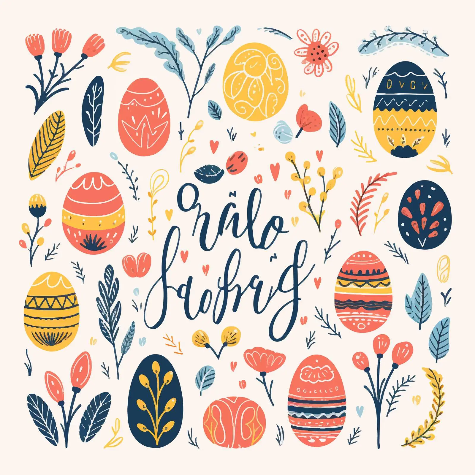 Handwritten Cursive Easter Lettering Collection — free download from Dotvec