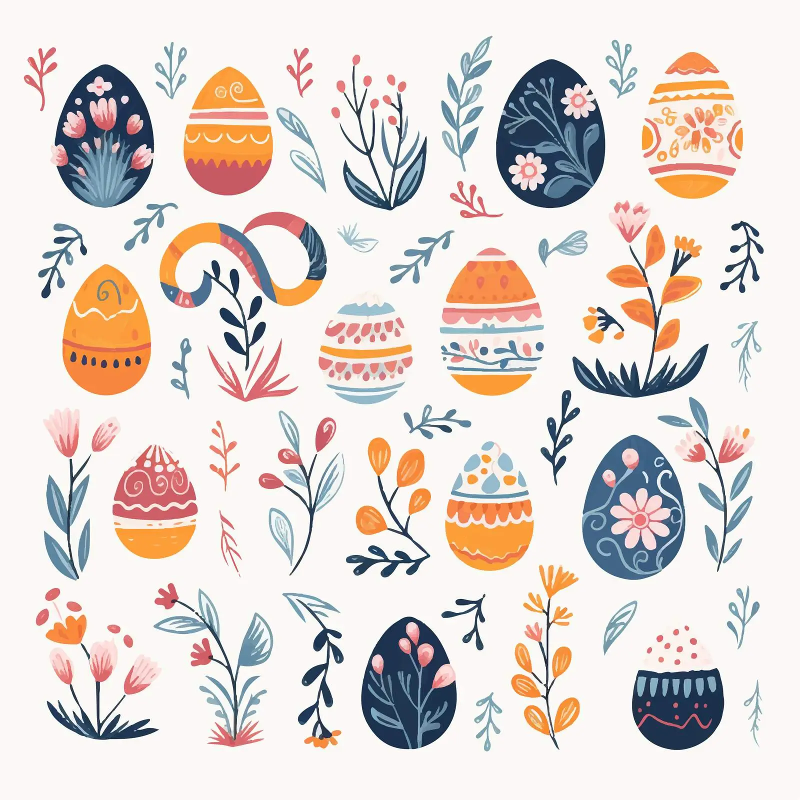 Handwritten Cursive Easter Lettering Collection – free cursive image from Dotvec