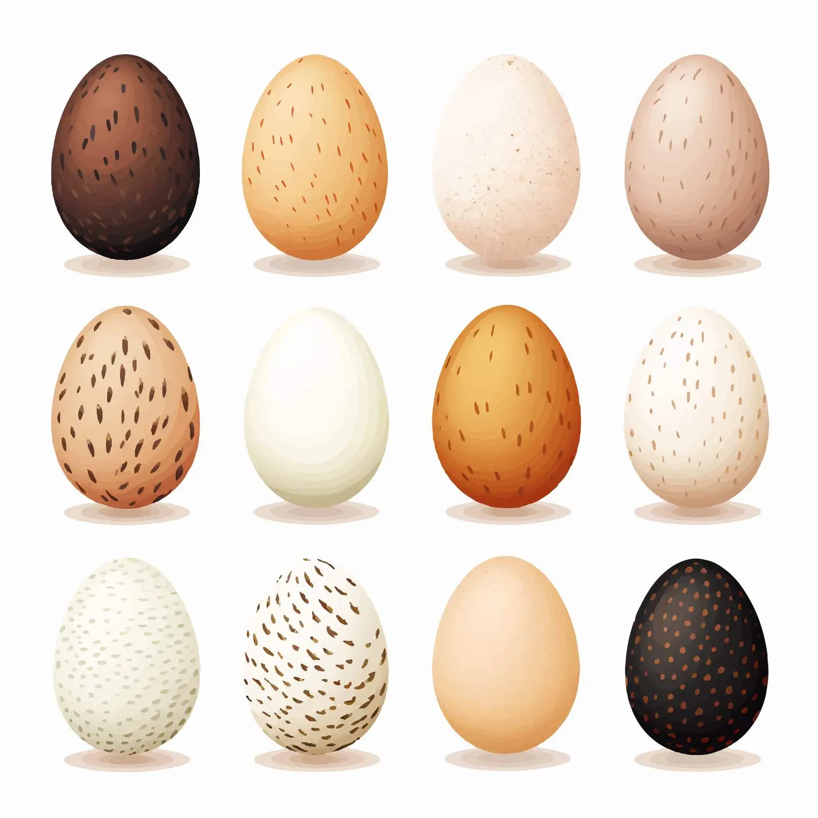 Collection of Farm Bird Eggs with Shells — free download from Dotvec
