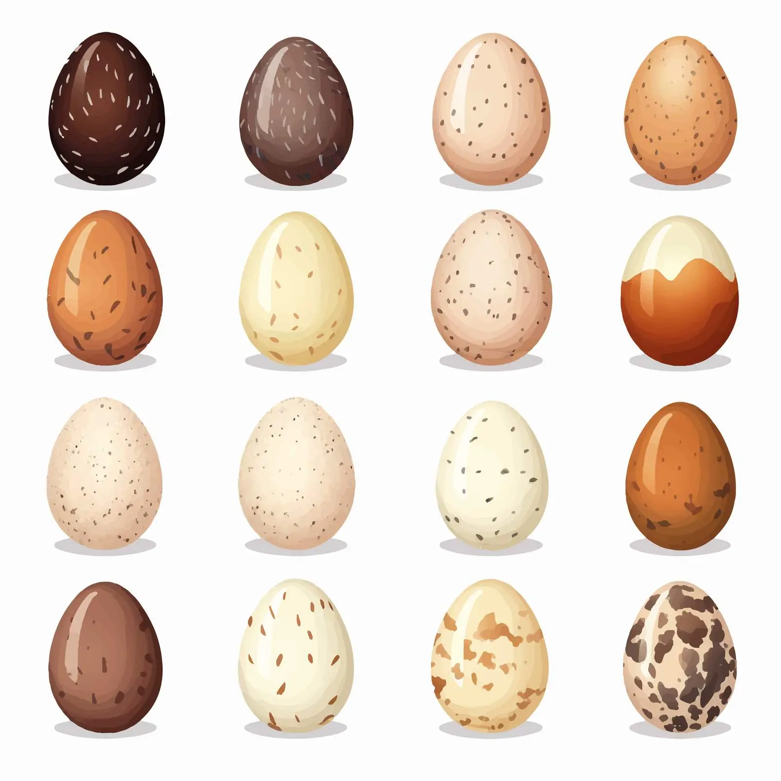 Collection of Various Farm Bird Eggs — free download from Dotvec