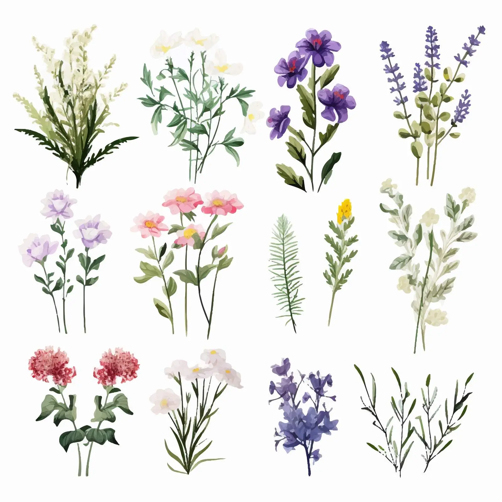 Elegant Wild Meadow Bouquets Collection — free download from Dotvec