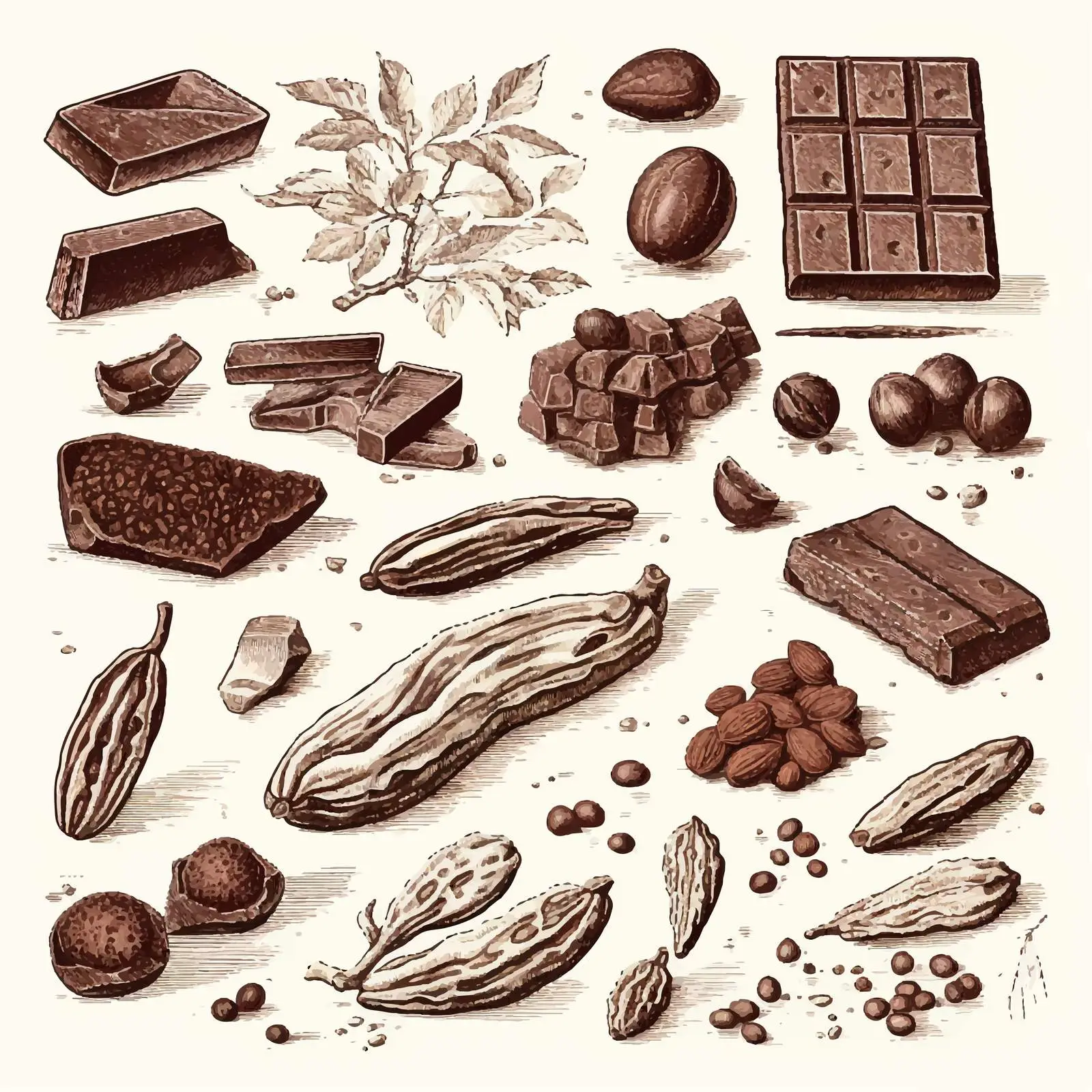 Elegant Drawings of Whole and Broken Pieces — free download from Dotvec