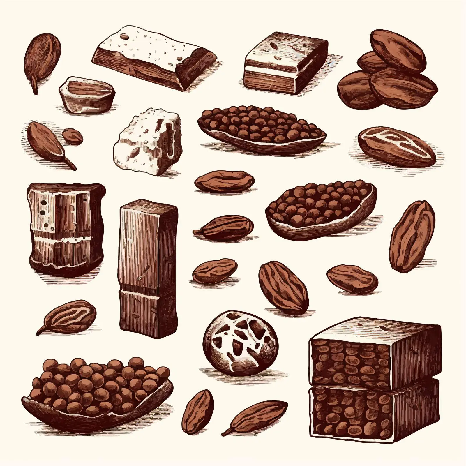 Elegant Vector Drawings of Whole and Broken Pieces — free download from Dotvec