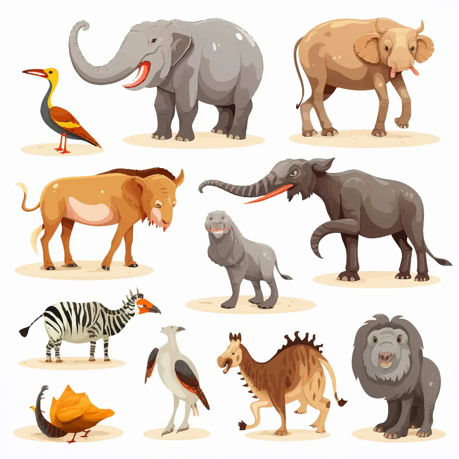 Illustration of Extinct Animals Collection — free download from Dotvec