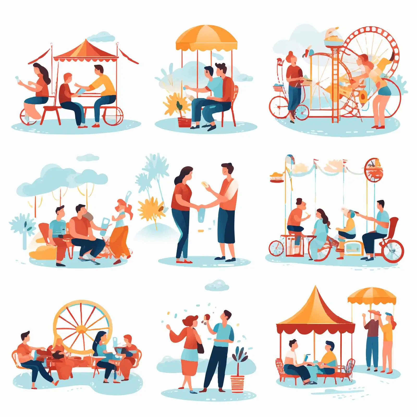 Friends Enjoying Time Together Vector Illustration — free download from Dotvec
