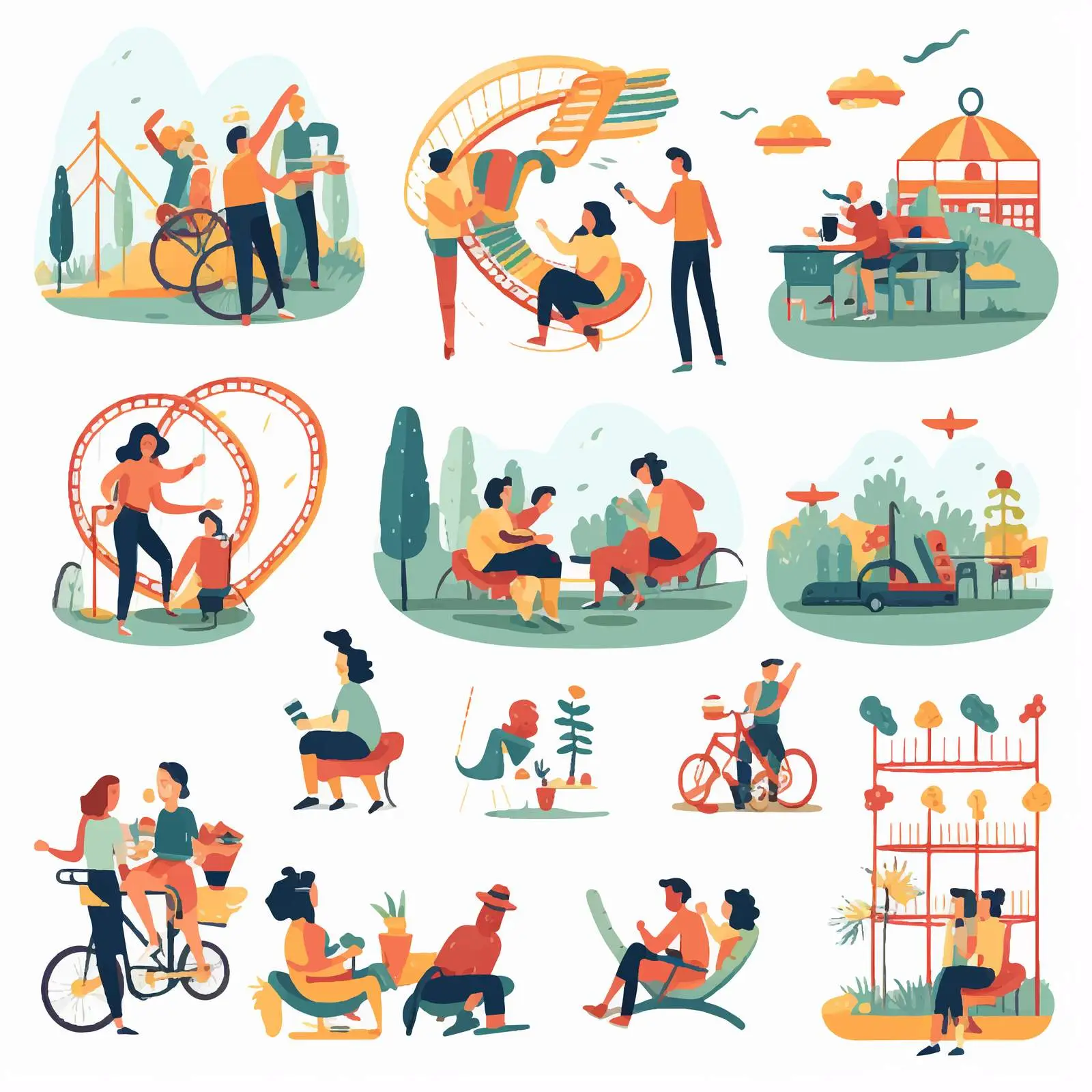 Young Friends Enjoying Time Together Vector — free download from Dotvec