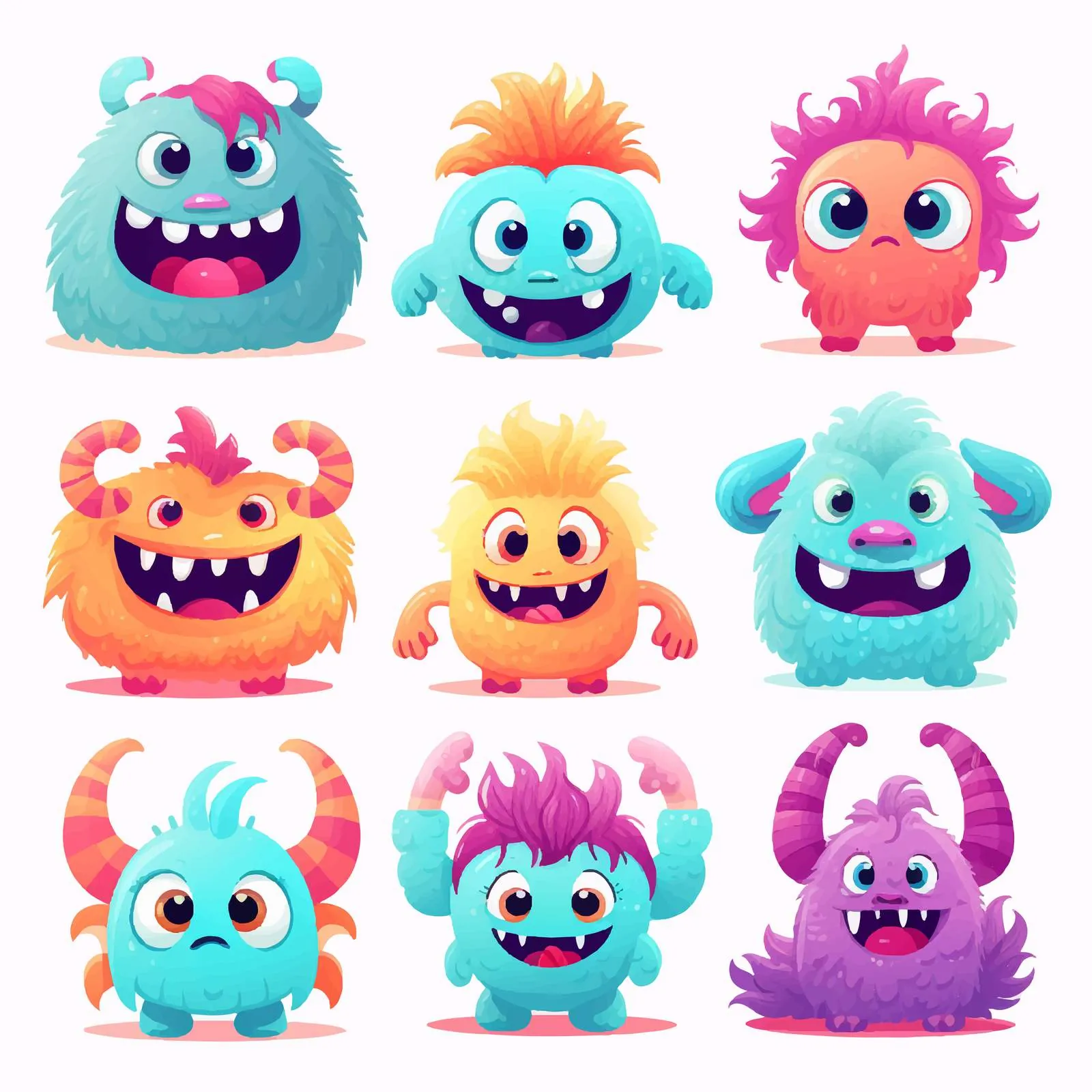 Cute Funny Monsters and Aliens Vector Collection — free download from Dotvec
