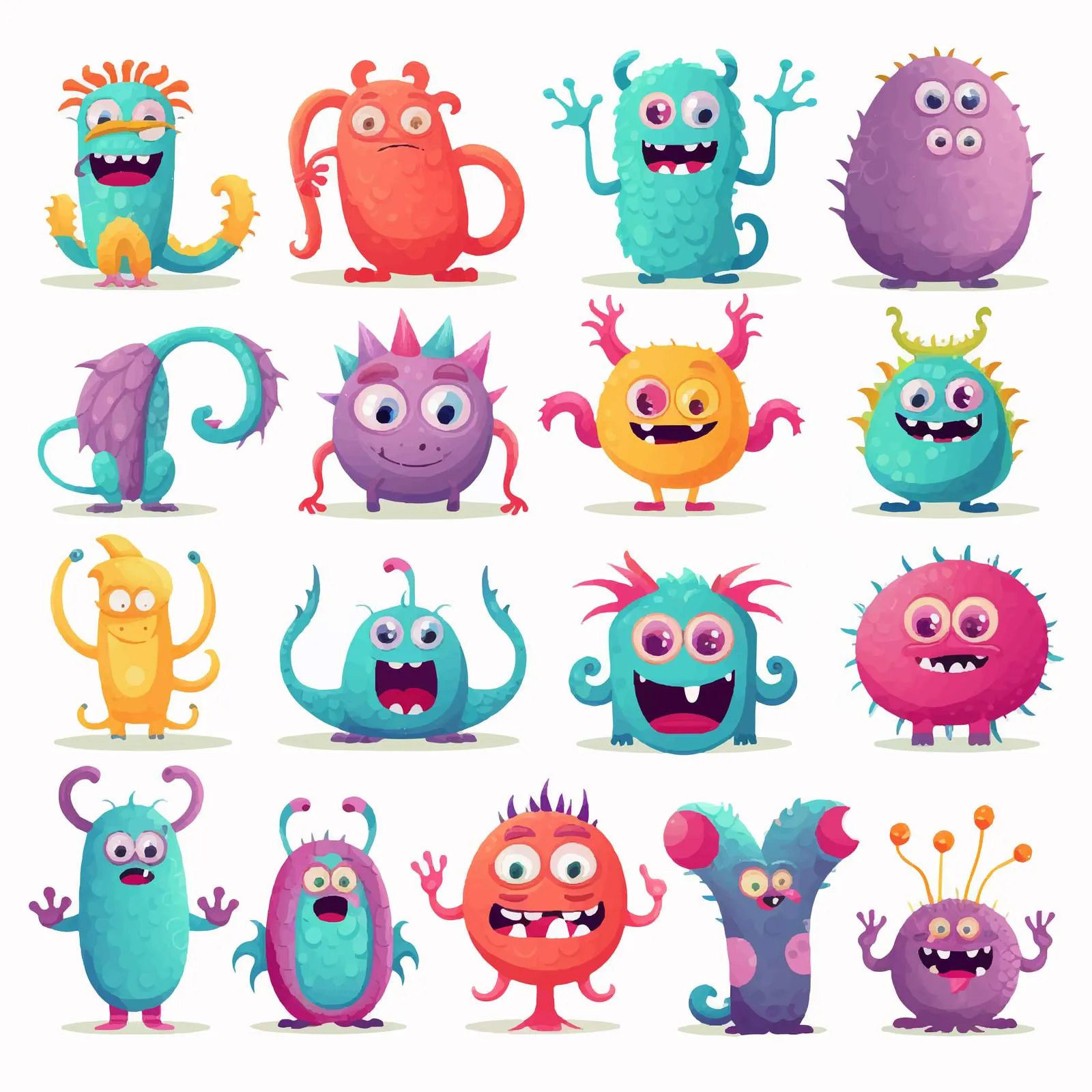 Cute Funny Monsters and Aliens Vector Collection — free download from Dotvec