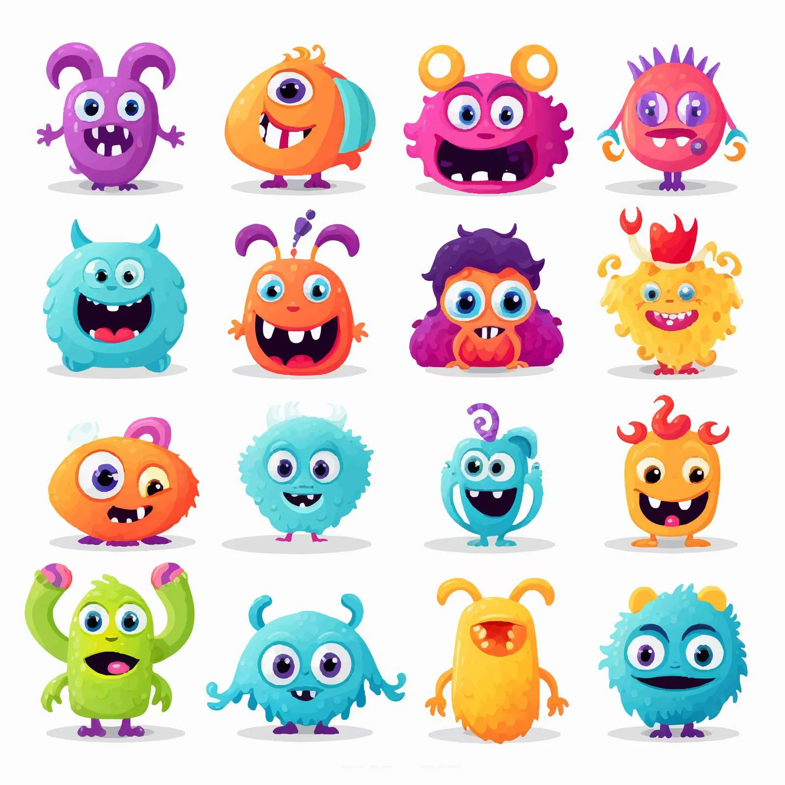 Funny Monsters and Cute Aliens Collection — free download from Dotvec
