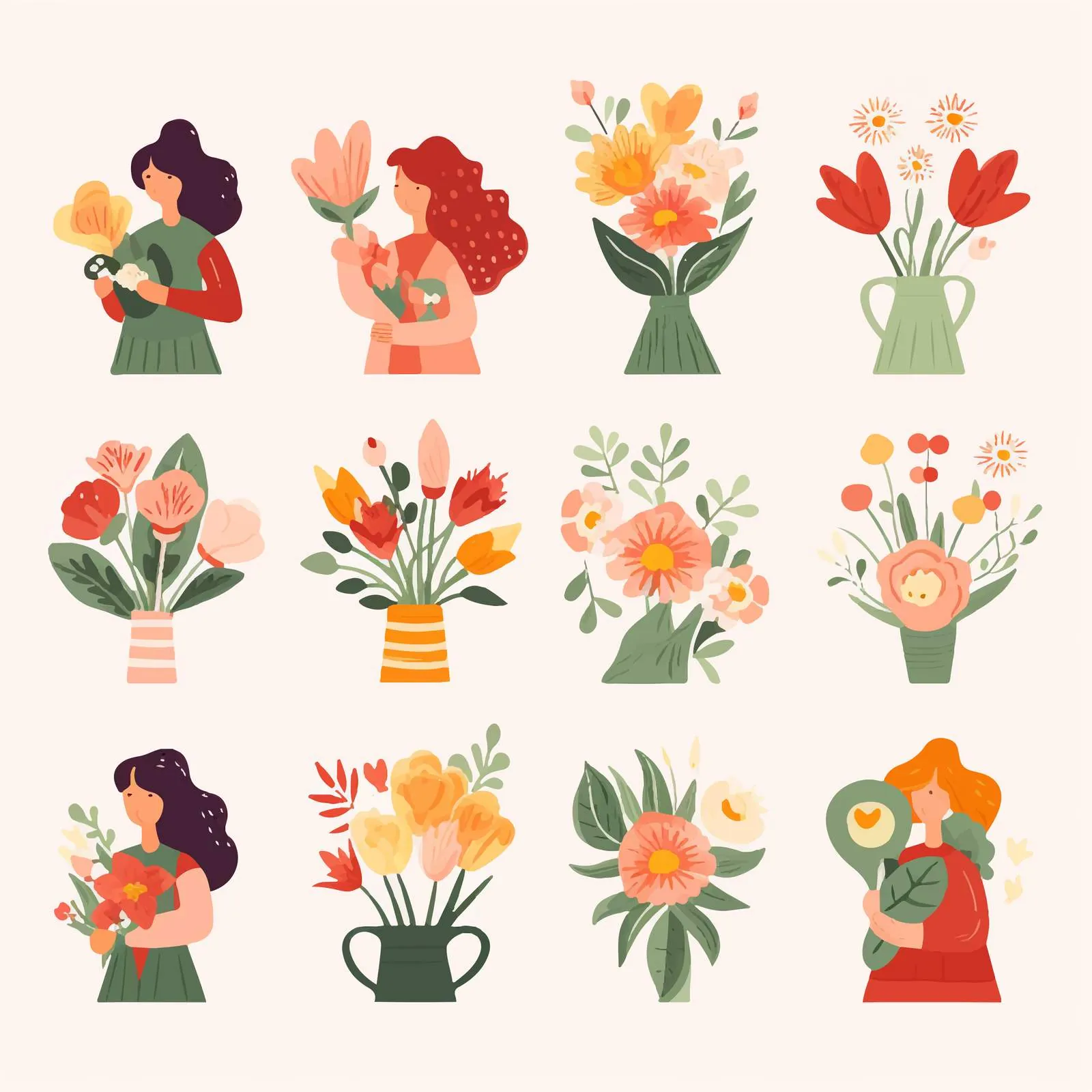 Flower-themed Greeting Card and Postcard Templates — free download from Dotvec