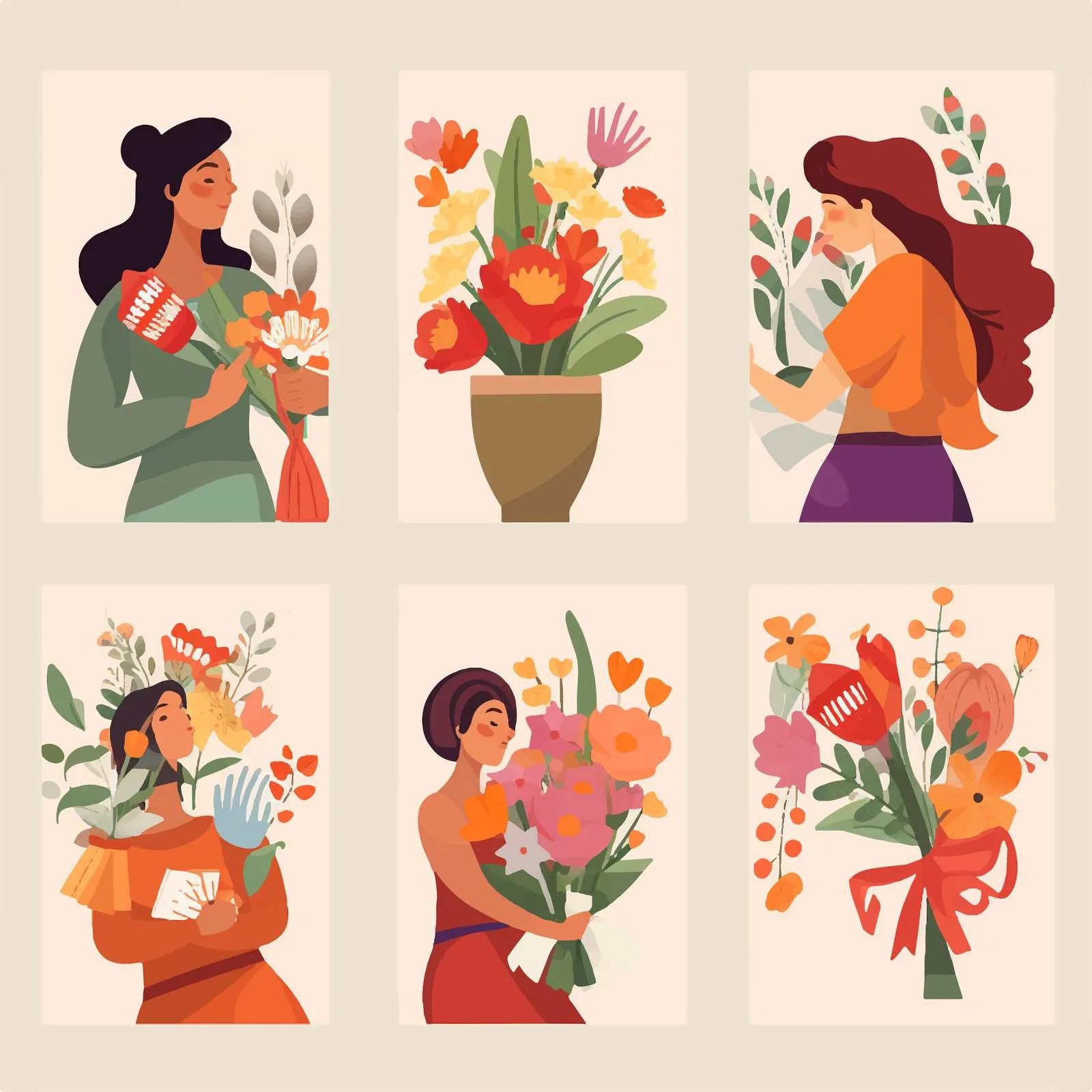 Floral Greeting Card and Postcard Templates — free download from Dotvec