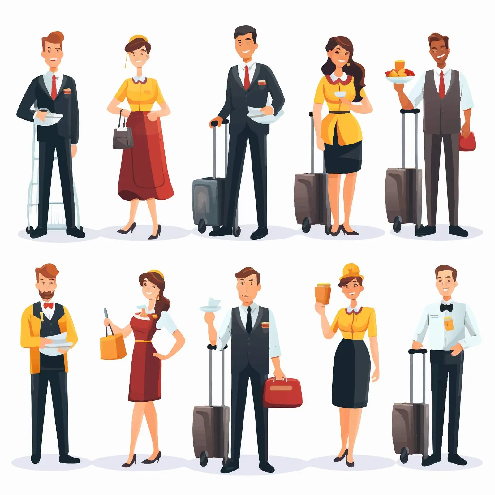 Hotel Staff Collection: Receptionists and Housekeepers — free download from Dotvec