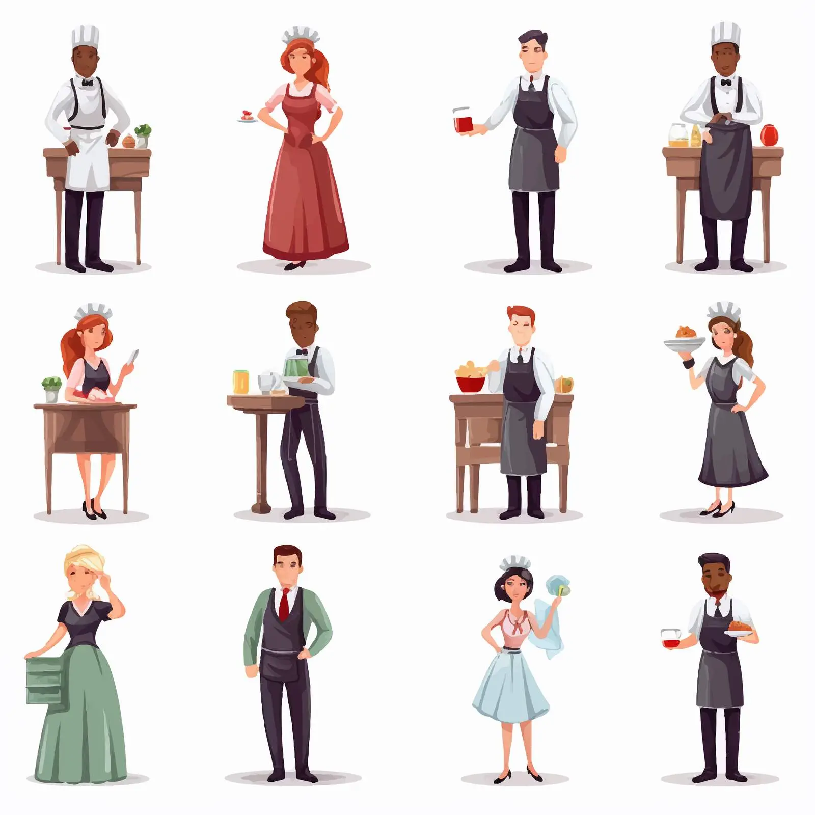 Hotel Staff Collection: Receptionist and Housekeeping – free job roles image from Dotvec