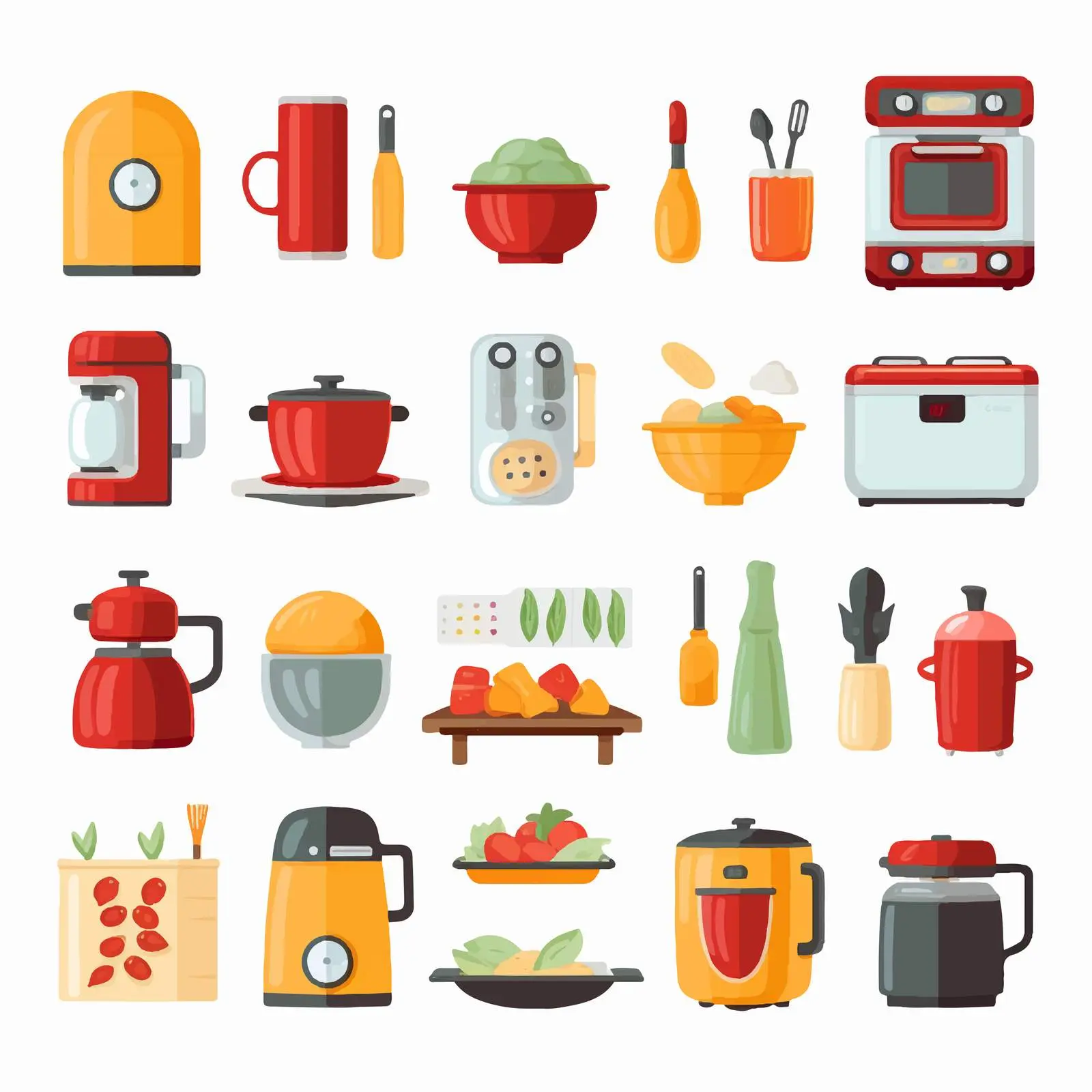 Kitchen Appliances Icon Collection — free download from Dotvec