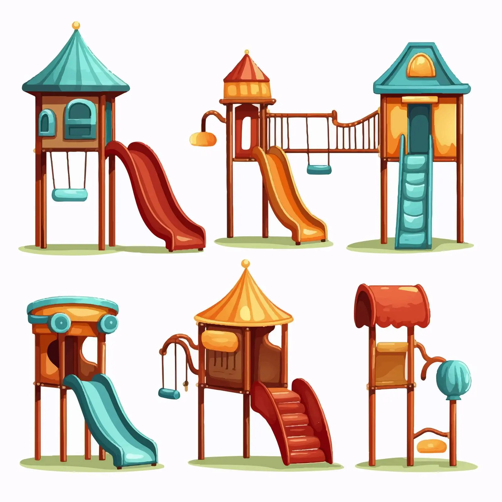Isolated Play Equipment Vector Collection – free play equipment image from Dotvec