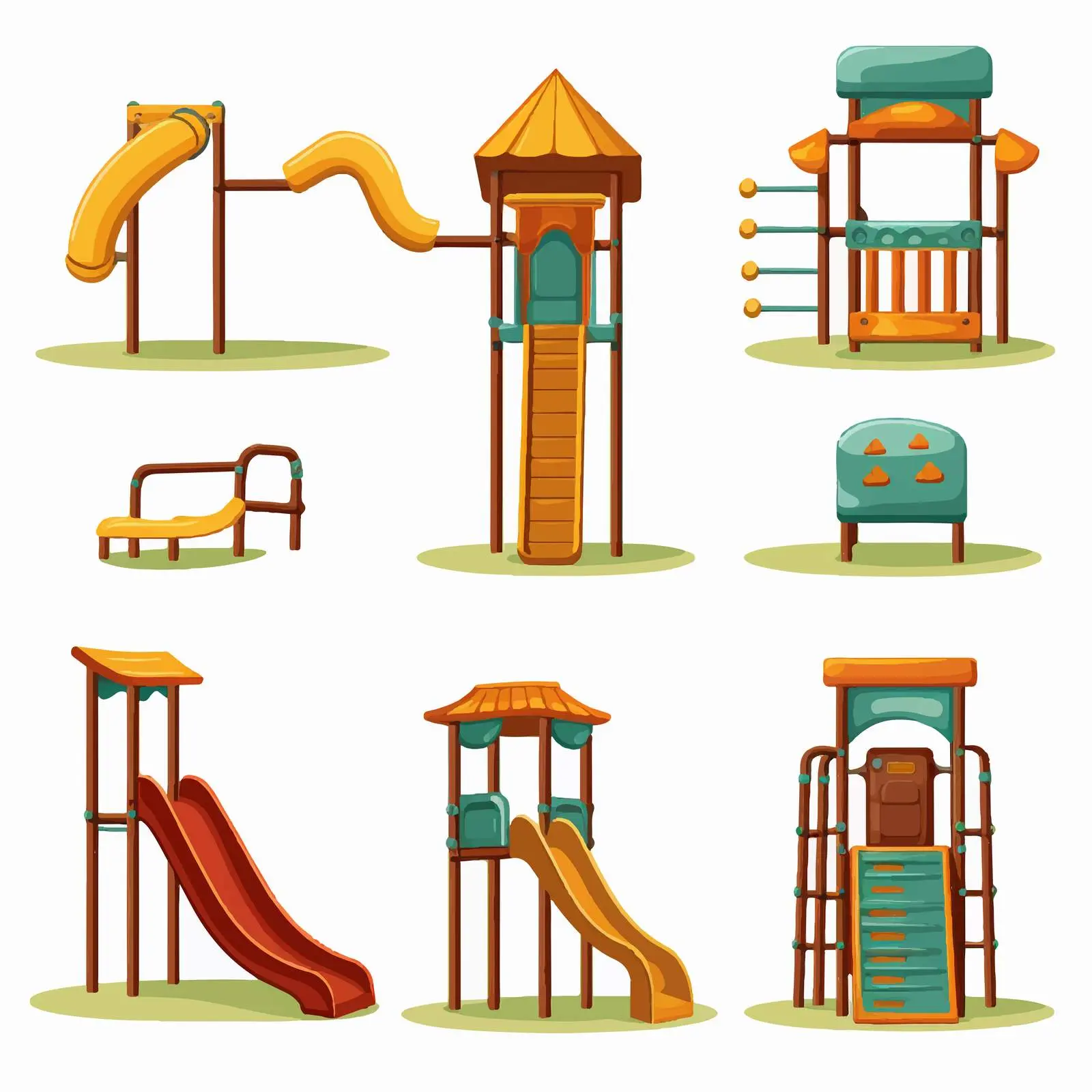 Isolated Play Equipment Vector Collection – free play equipment image from Dotvec