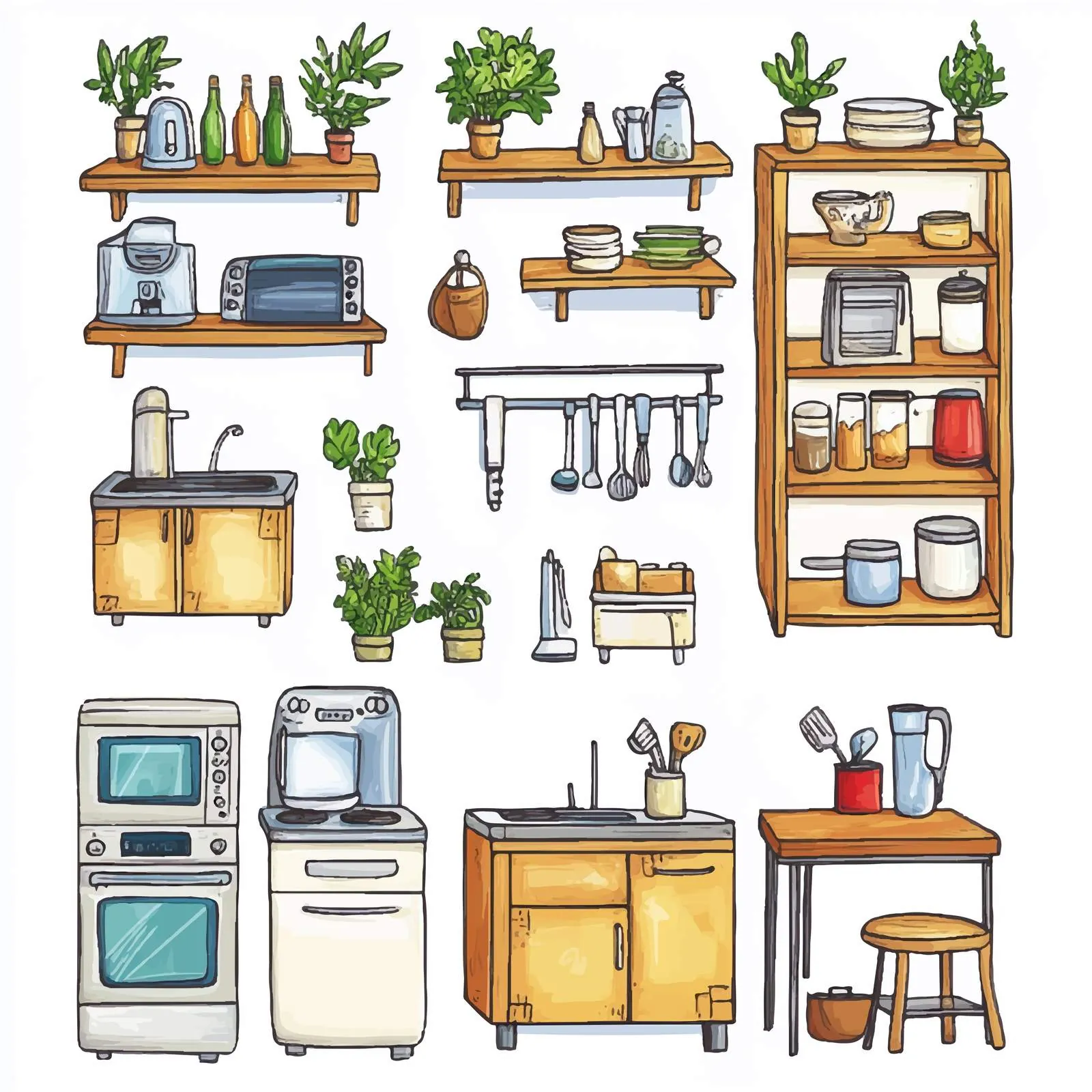 Modern Furnished Kitchen Designs Collection — free download from Dotvec