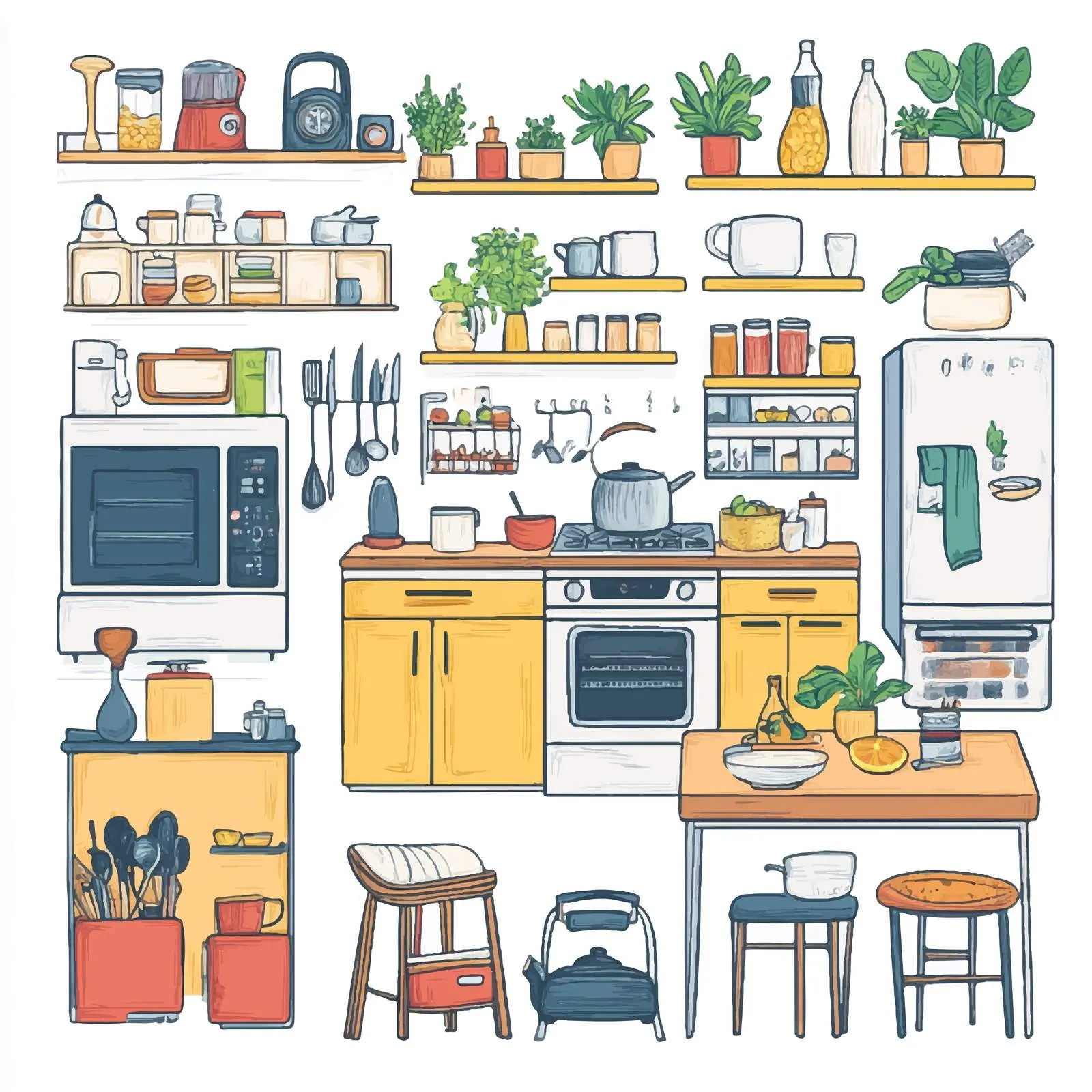 Modern Kitchen Designs with Contemporary Furnishings — free download from Dotvec