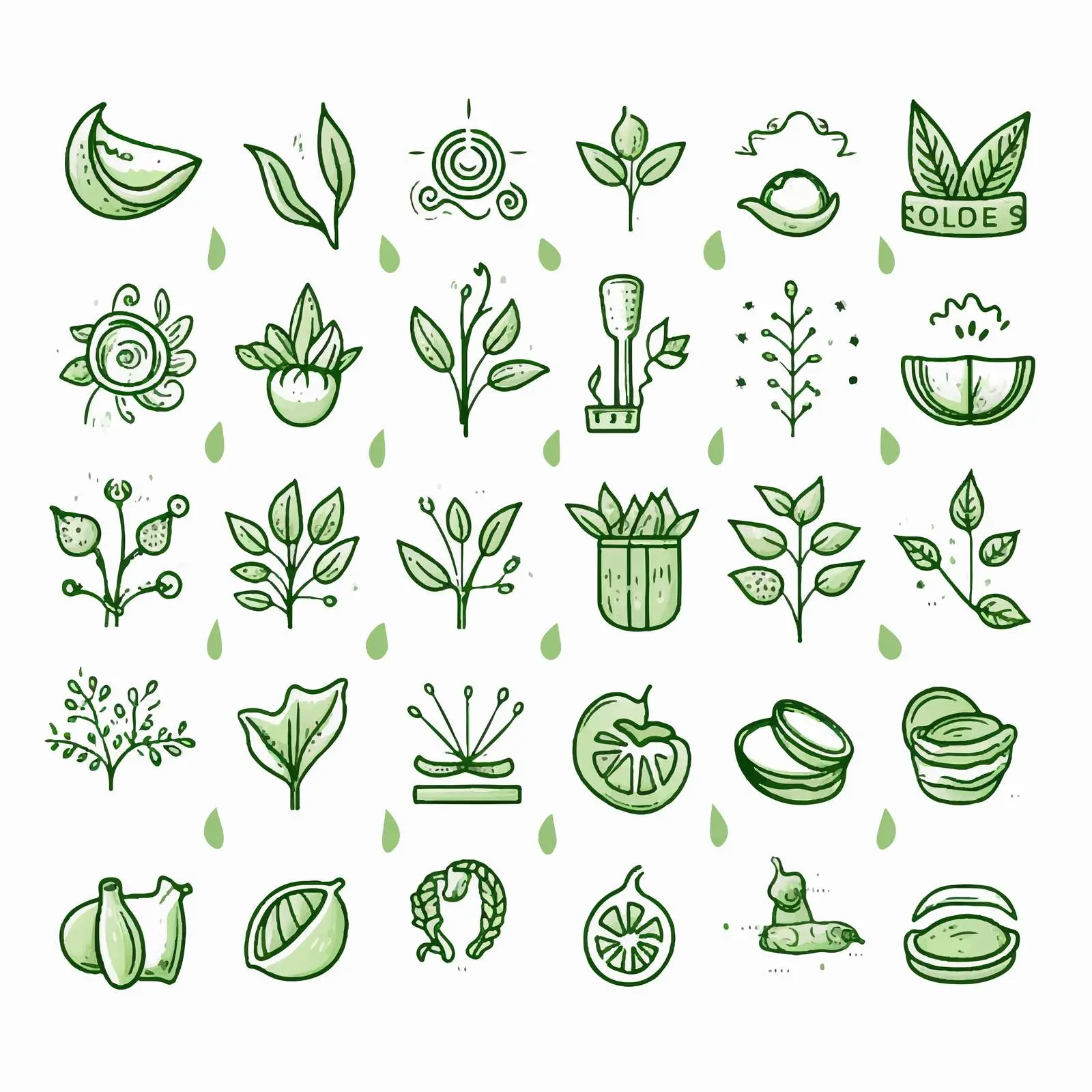 Eco-Friendly Linear Symbols and Badges Collection — free download from Dotvec