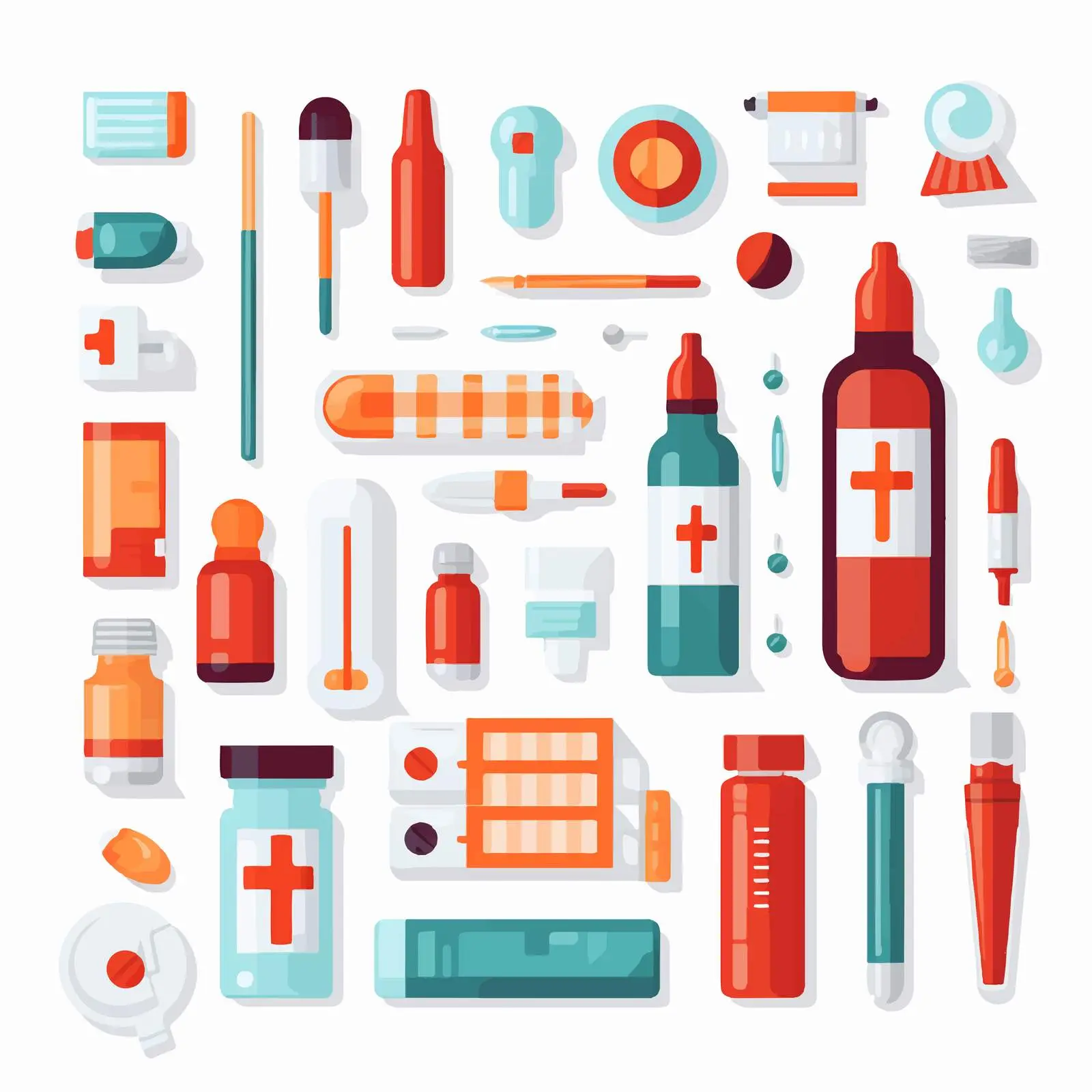 Collection of Isolated Medical Tools and Medications — free download from Dotvec