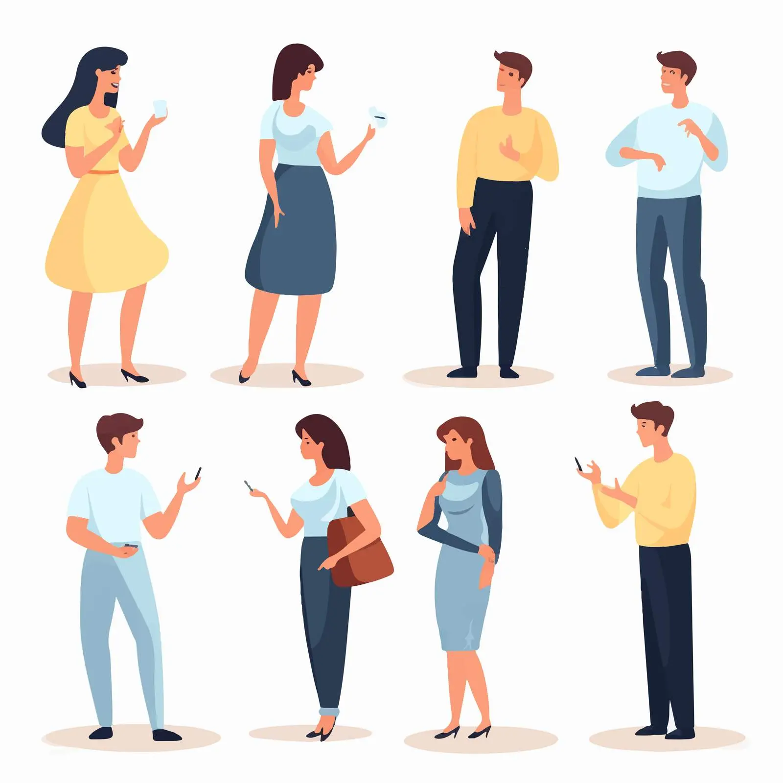 Diverse Group Discussing Ideas in Vector Art — free download from Dotvec