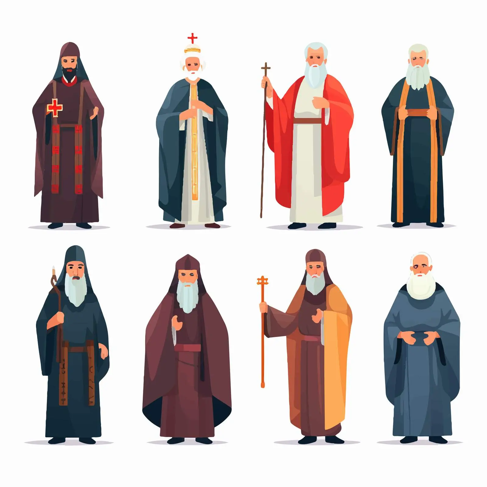 Catholic Monks, Priests, and Religious Leaders Collection — free download from Dotvec