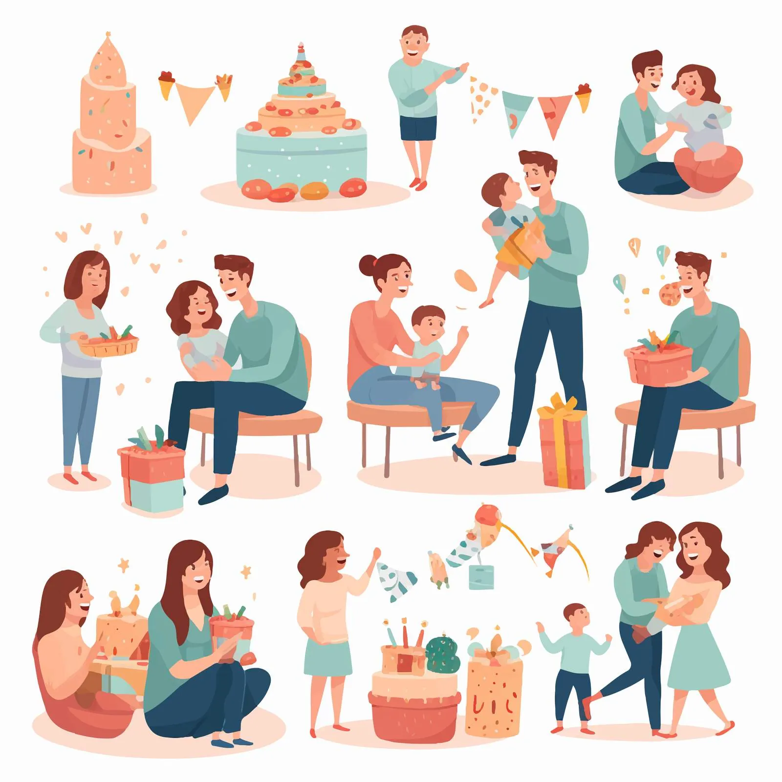 First Birthday Celebration with Family and Friends — free download from Dotvec