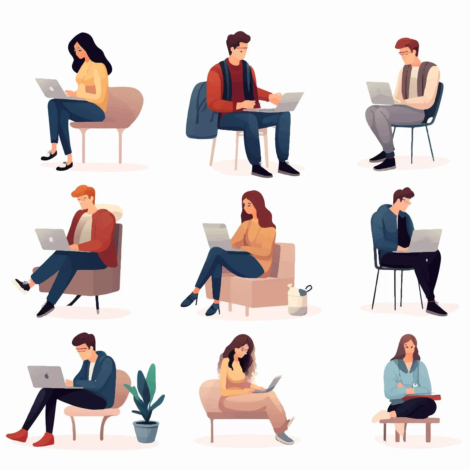 People Surfing the Internet on Laptops and Tablets – free web development image from Dotvec