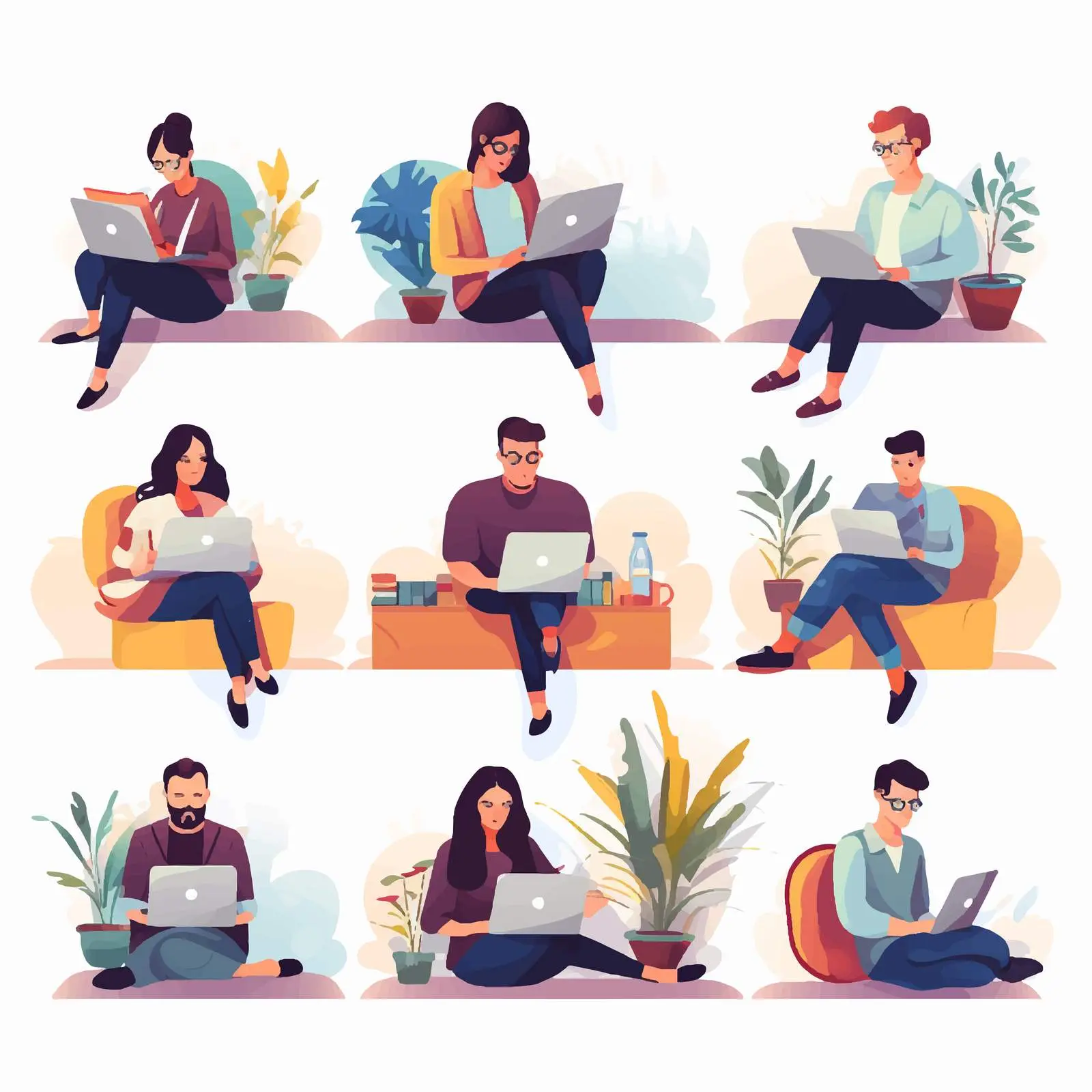 People Surfing the Internet on Laptops and Tablets — free download from Dotvec