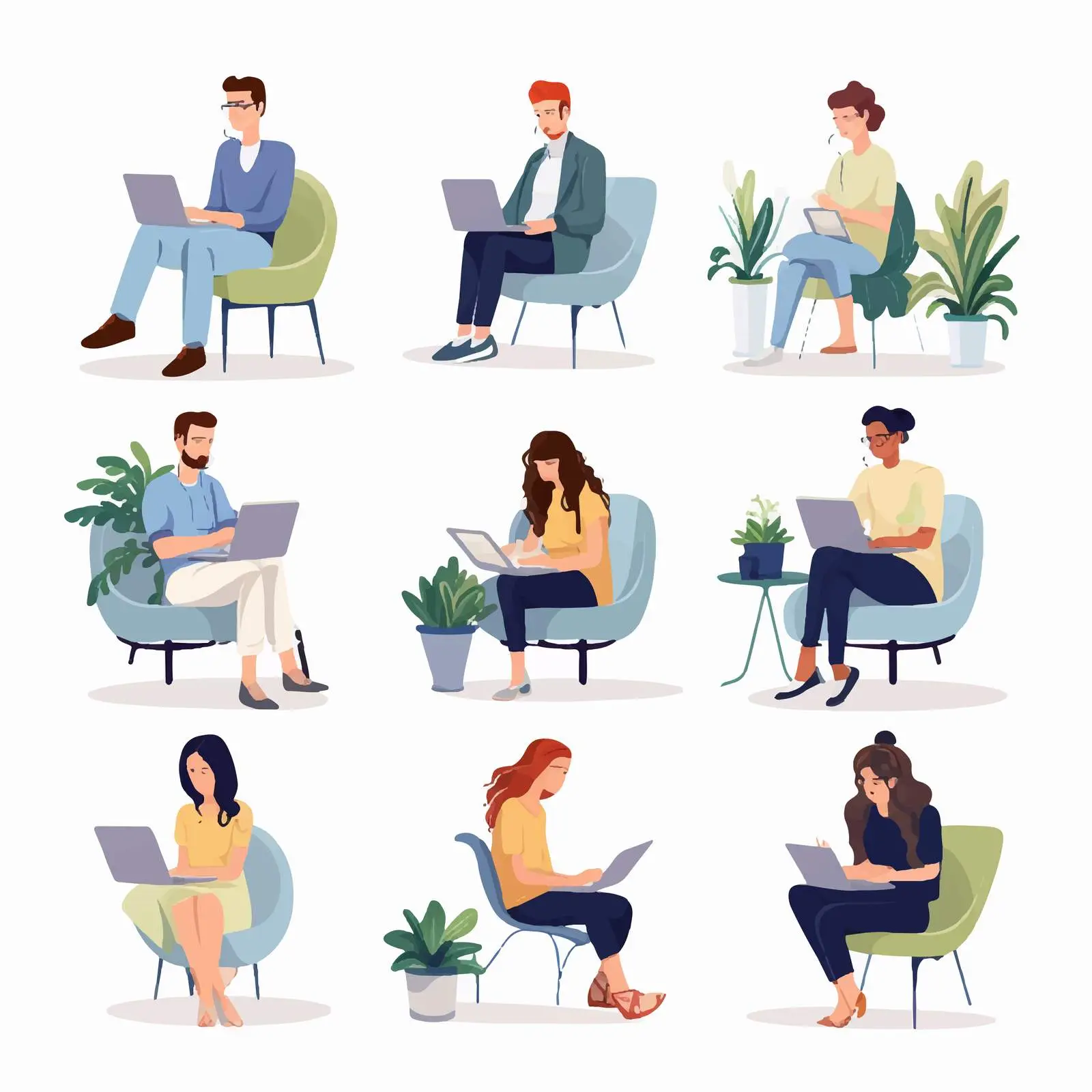 People Surfing the Internet on Laptops and Tablets — free download from Dotvec