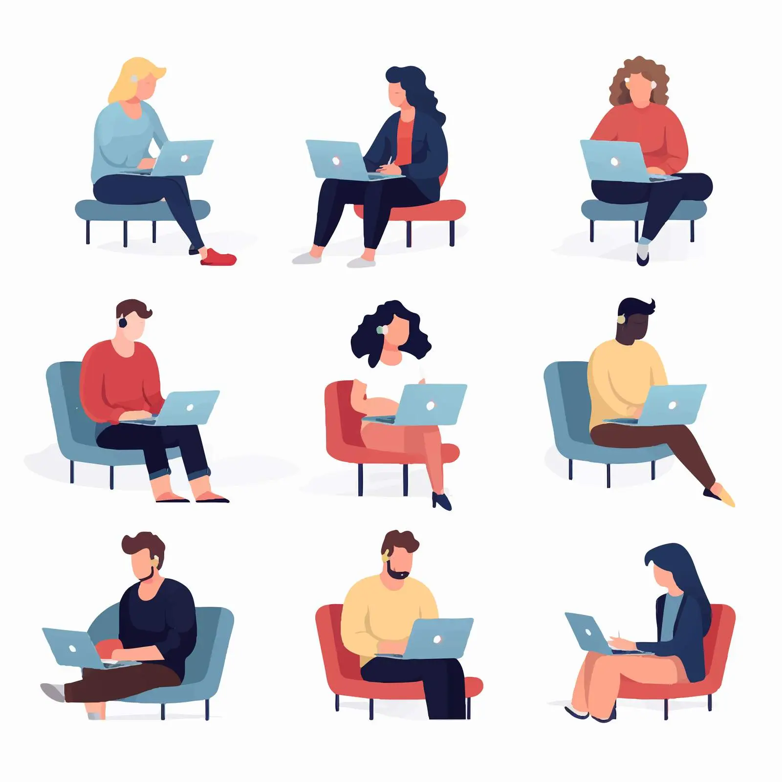 People Using Laptops and Tablets for Internet — free download from Dotvec