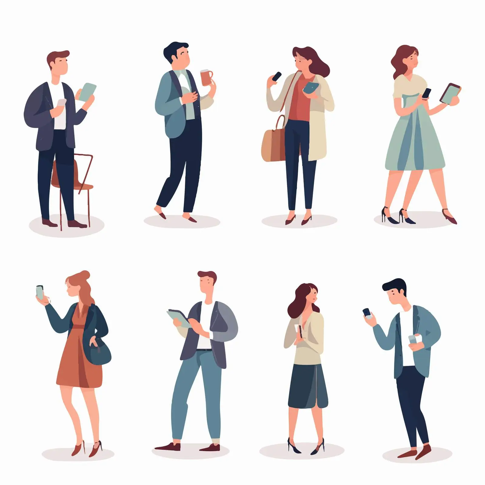 Group of Men Using Mobile Phones — free download from Dotvec