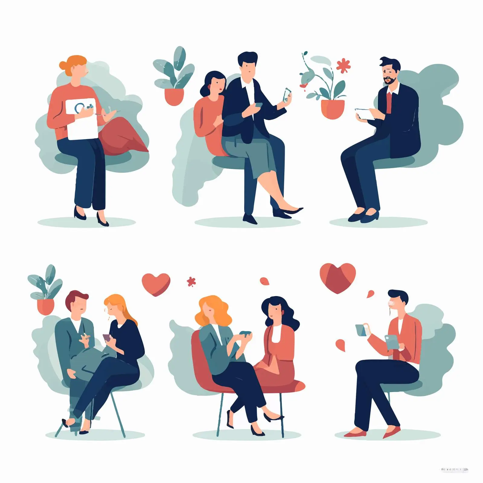 Group of Men Using Mobile Phones — free download from Dotvec