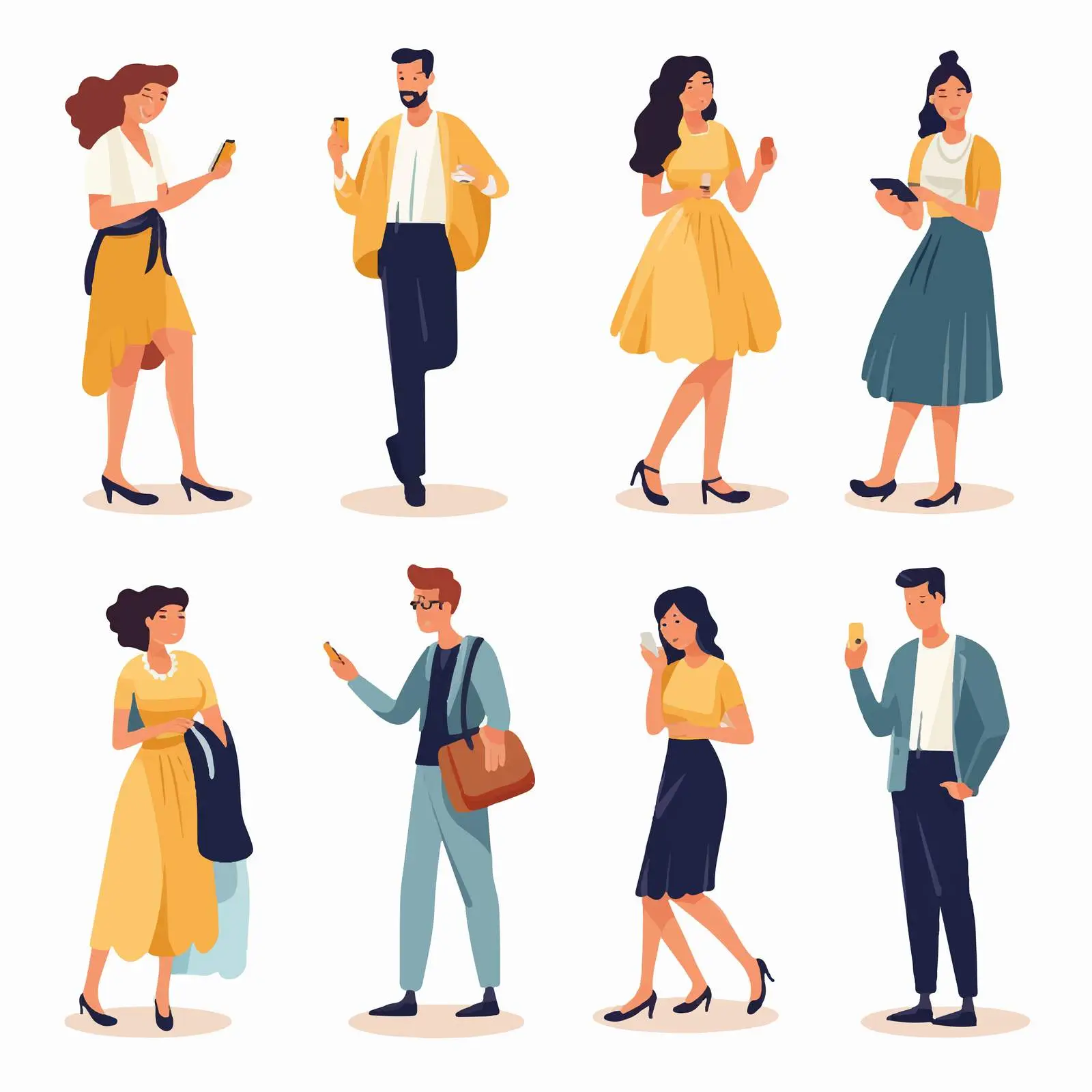 Group of Men Talking on Mobile Phones — free download from Dotvec